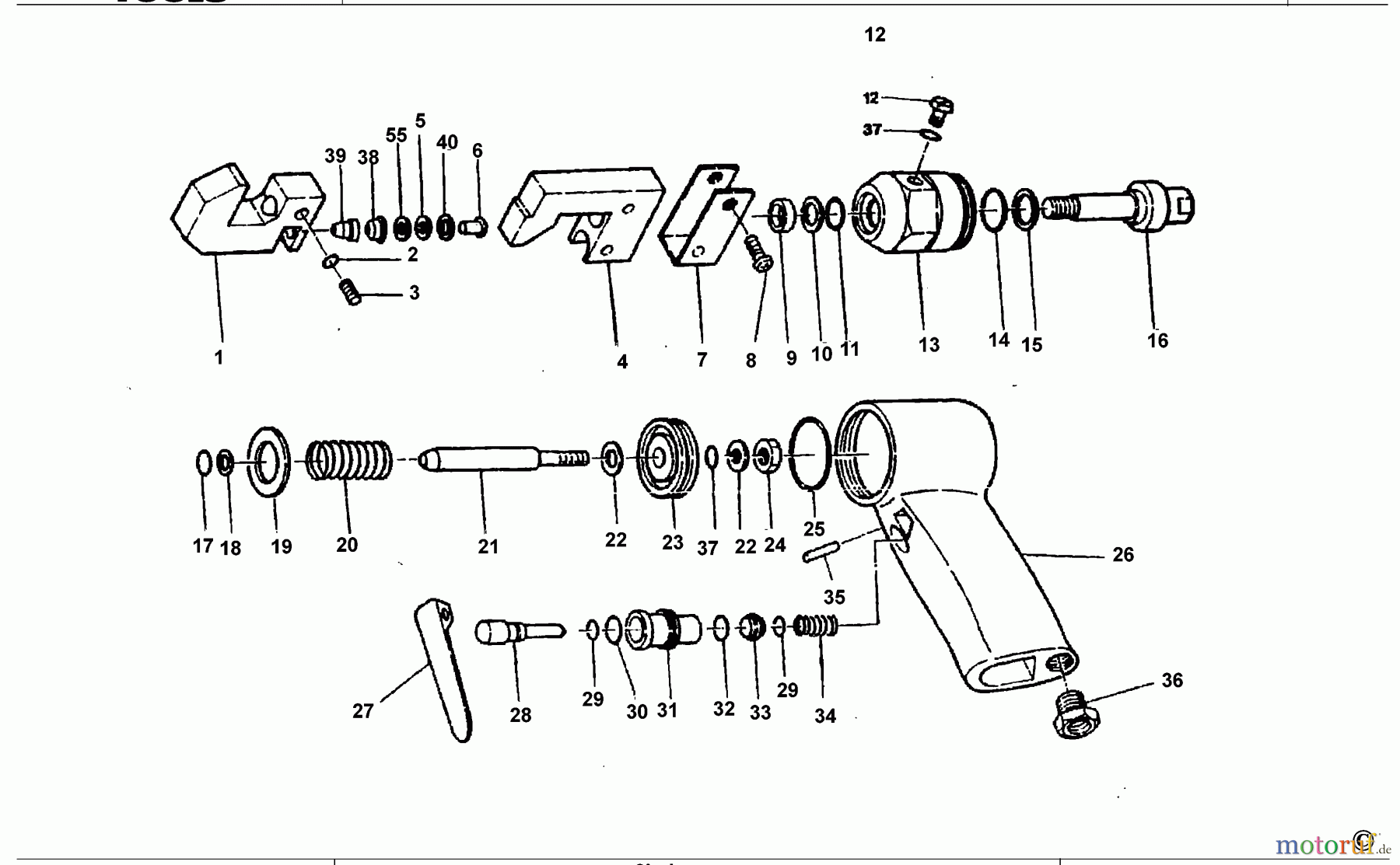 MAC POWER TOOLS KÖRNER- UND BÖRDELWERKZEUG APF600A Seite 1