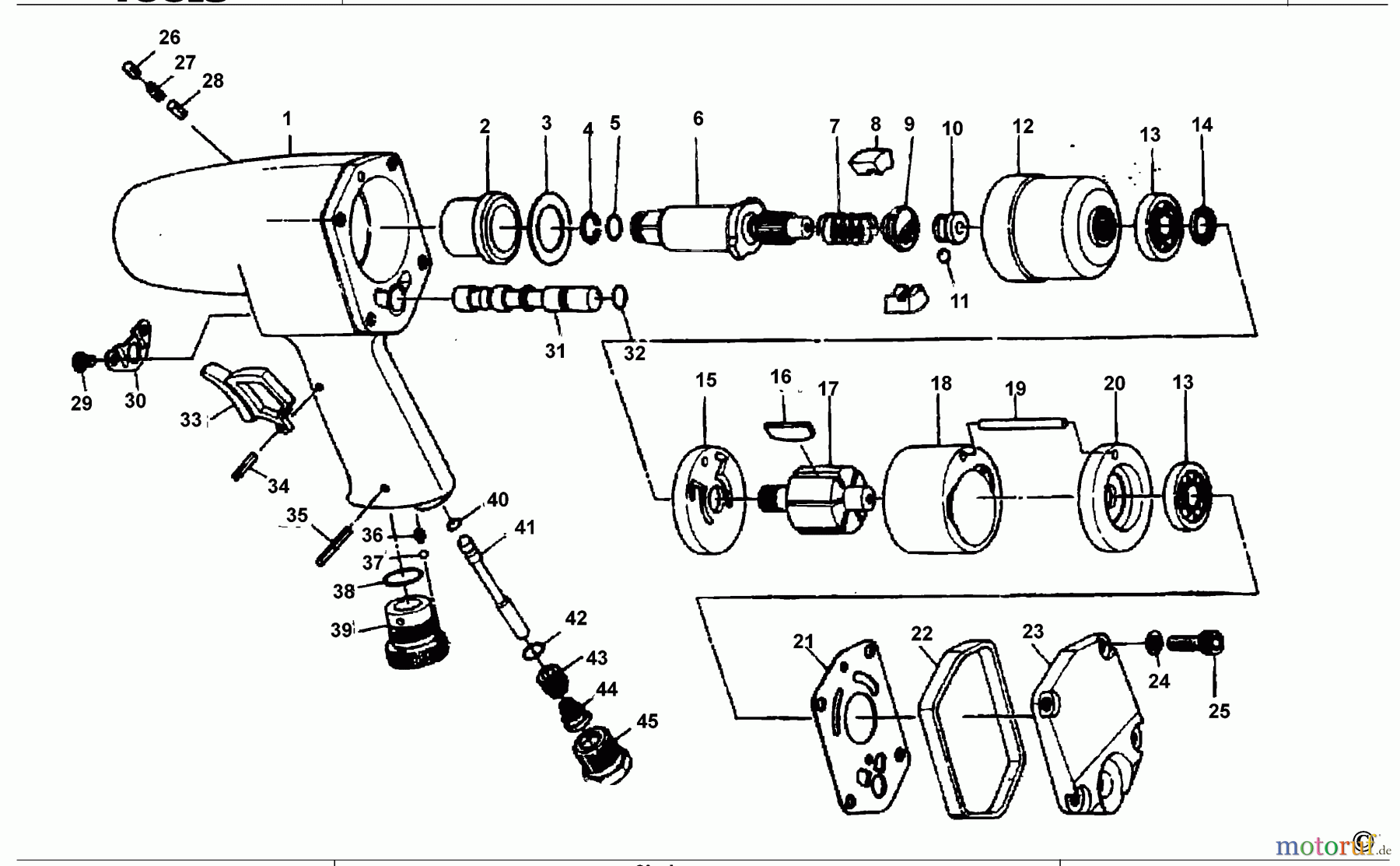  MAC POWER TOOLS SCHLAGSCHRAUBENSCHL. AW170 Seite 1