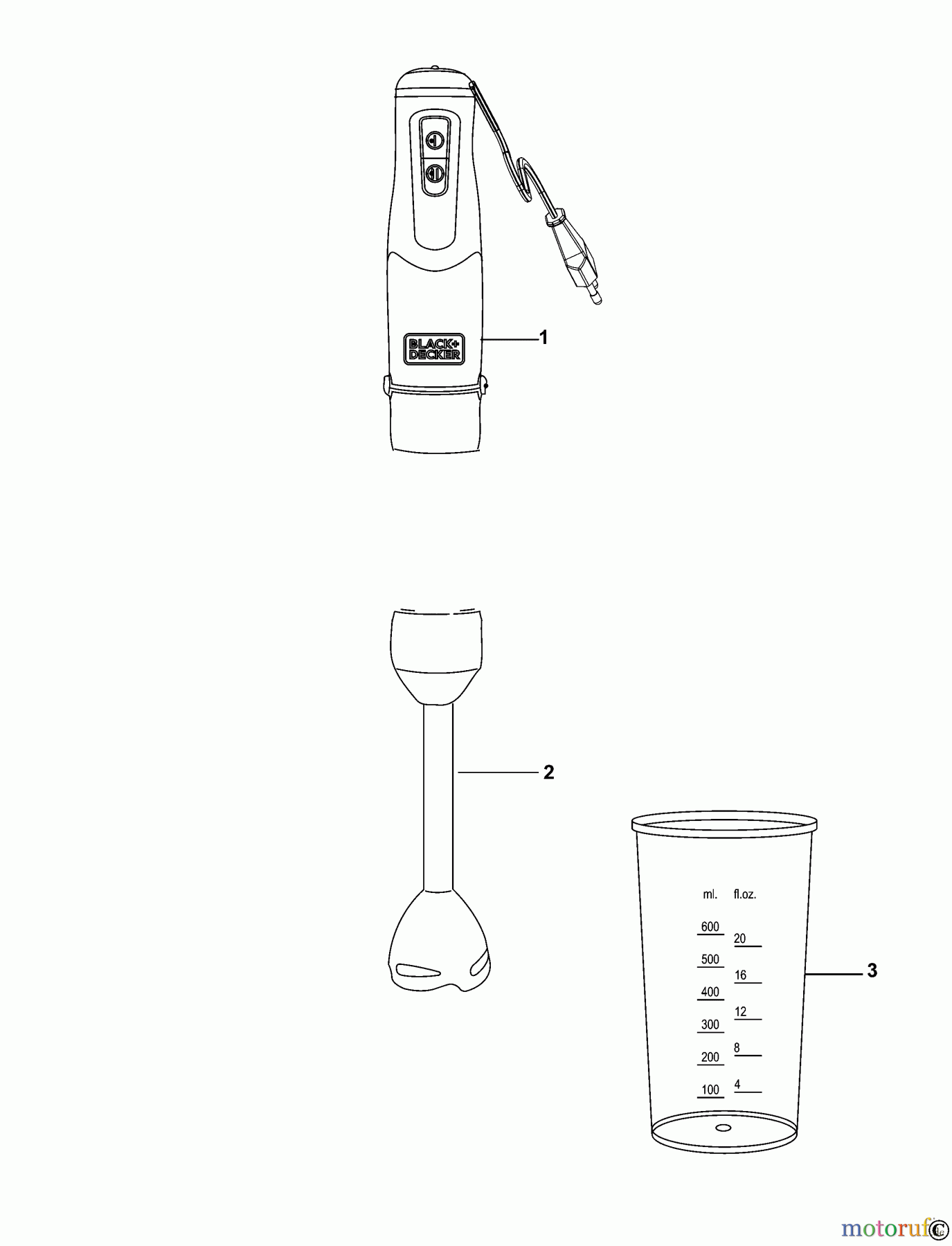 BLACK+DECKER HAUSHALT LEBENSMITTELZUBEREITUNG MIXER BXHB1000E Seite 1