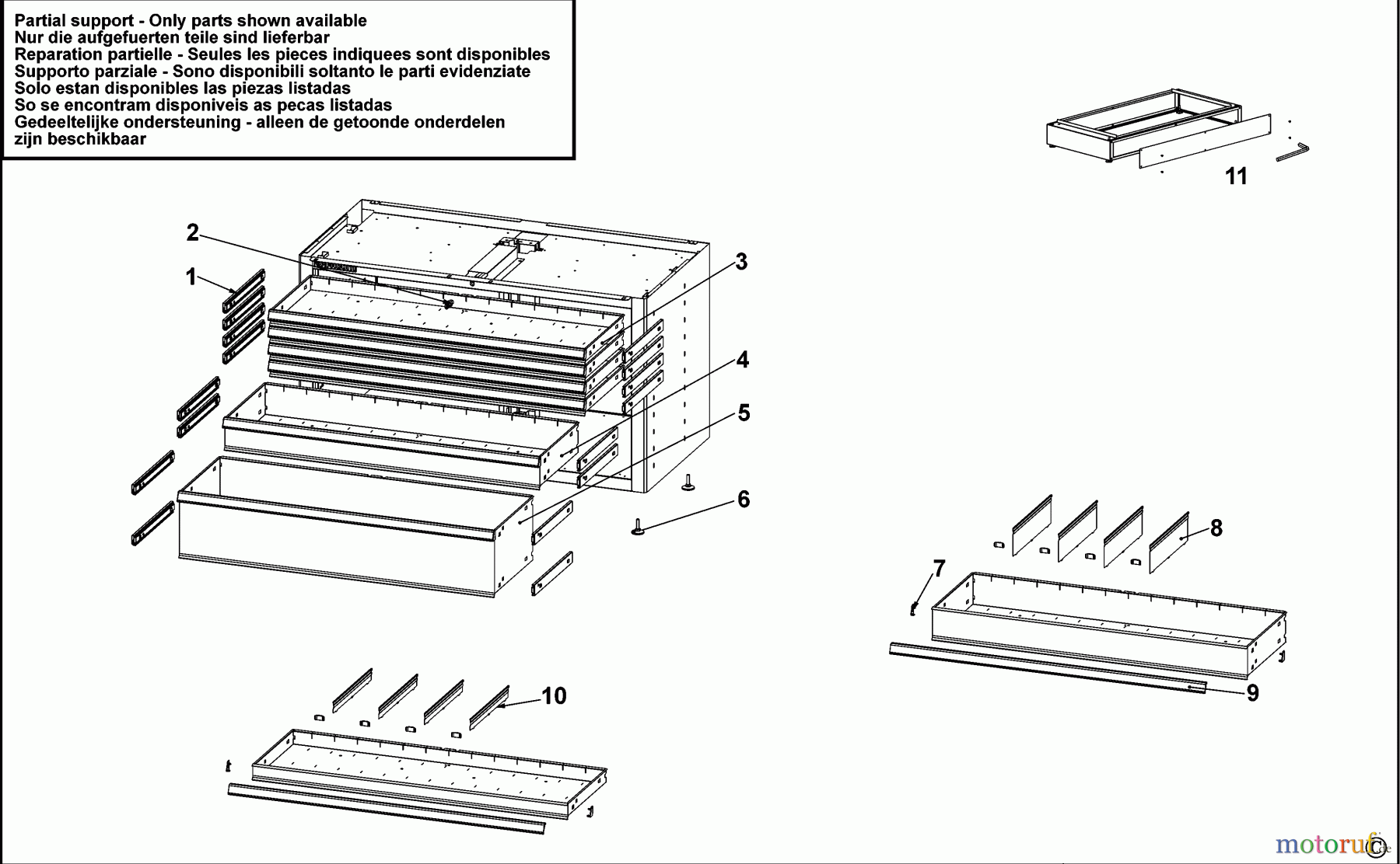 FACOM STORAGE SCHUBLADENSCHRANK JLS2-MBD5TBS Seite 1