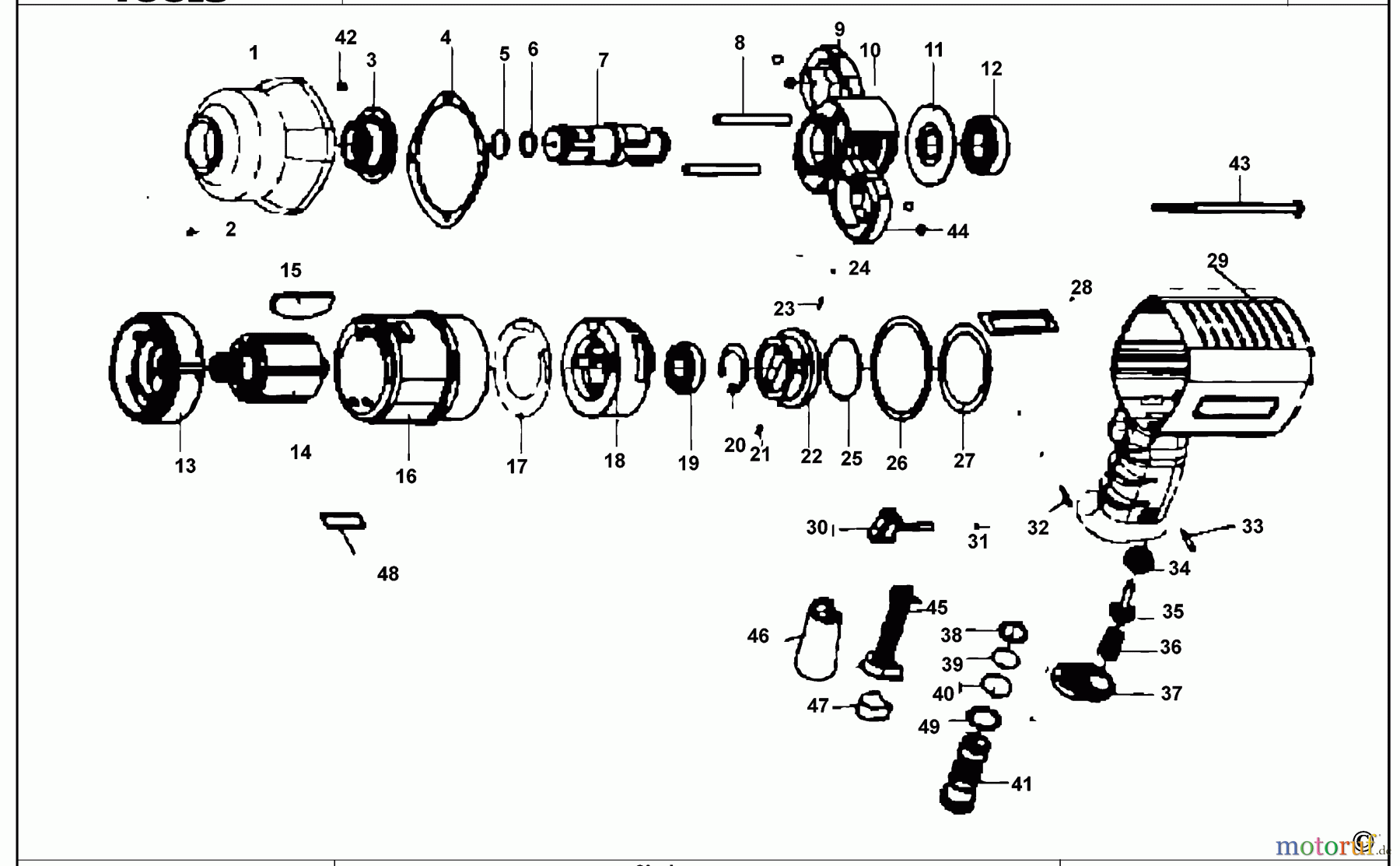  MAC POWER TOOLS SCHLAGSCHRAUBENSCHL. AW3400Q Seite 1
