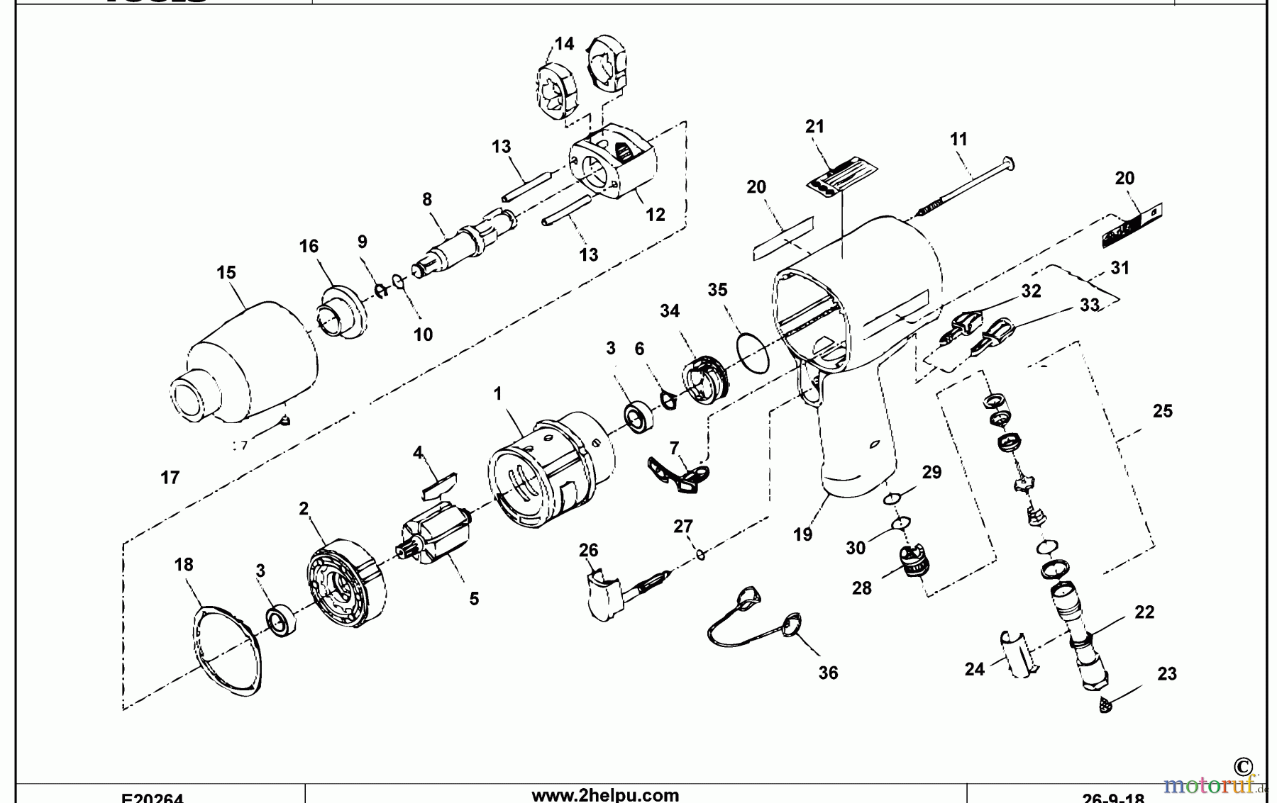  MAC POWER TOOLS SCHLAGSCHRAUBENSCHL. AW3800 Seite 1