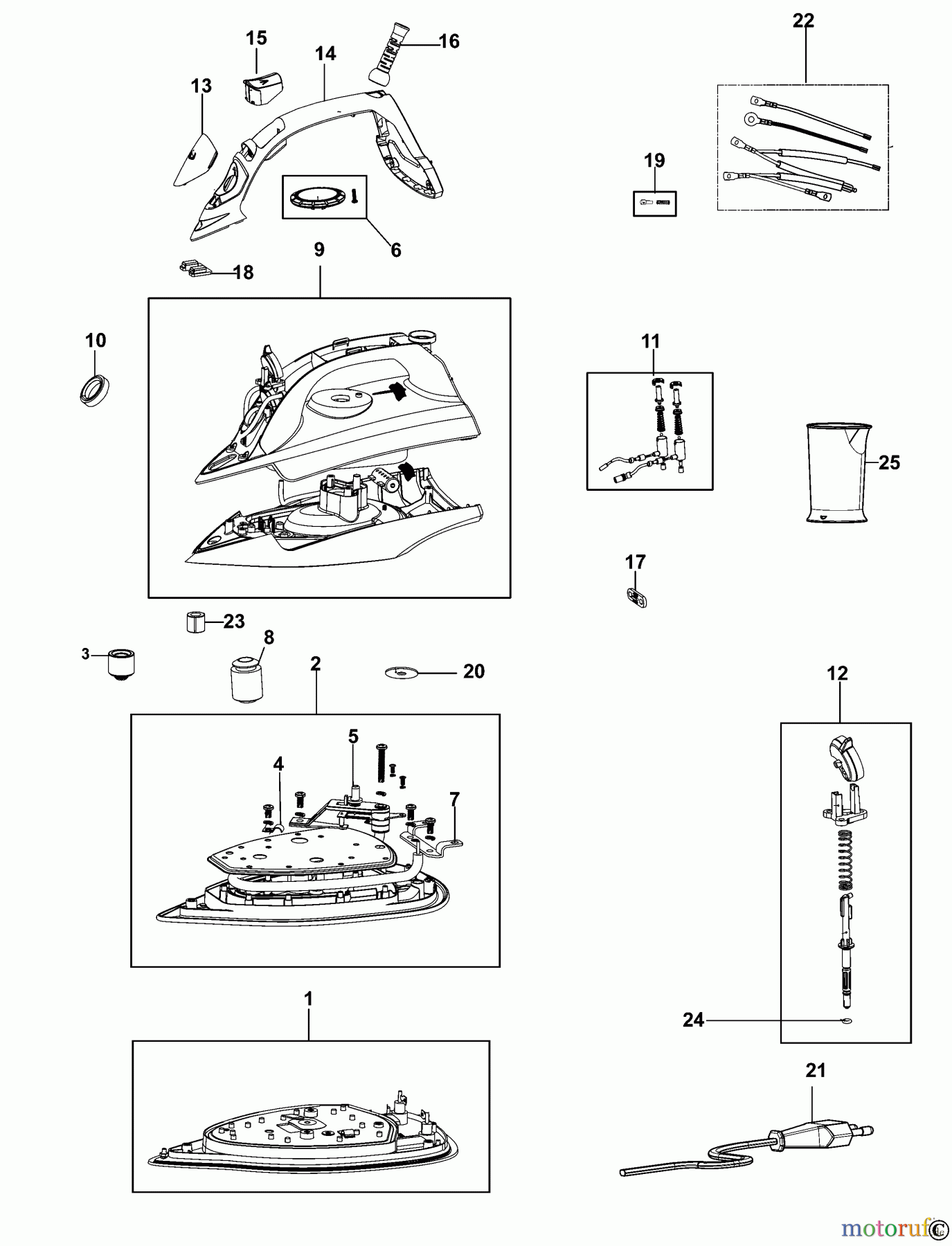 BLACK+DECKER HAUSHALT BÜGELEISEN DAMPFBÜGELEISEN BXIR2200E Seite 1