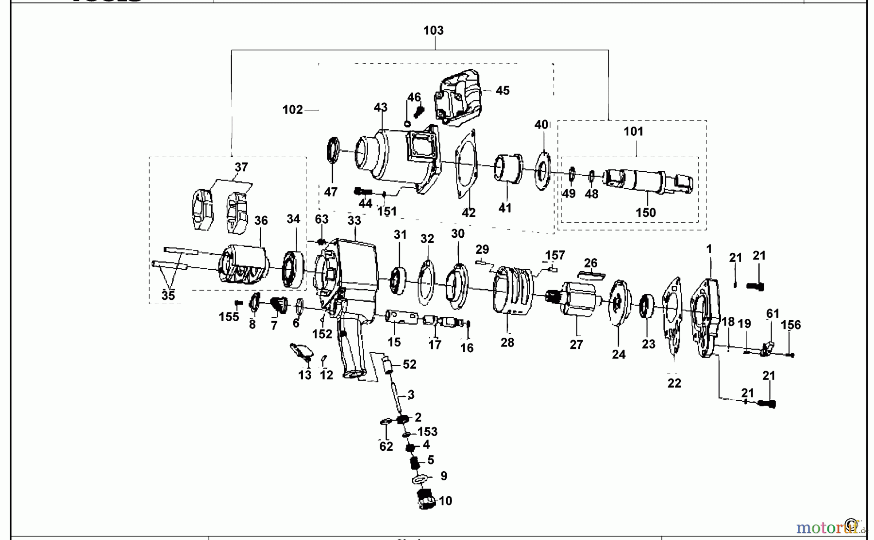  MAC POWER TOOLS SCHLAGSCHRAUBENSCHL. AWP599A Seite 1