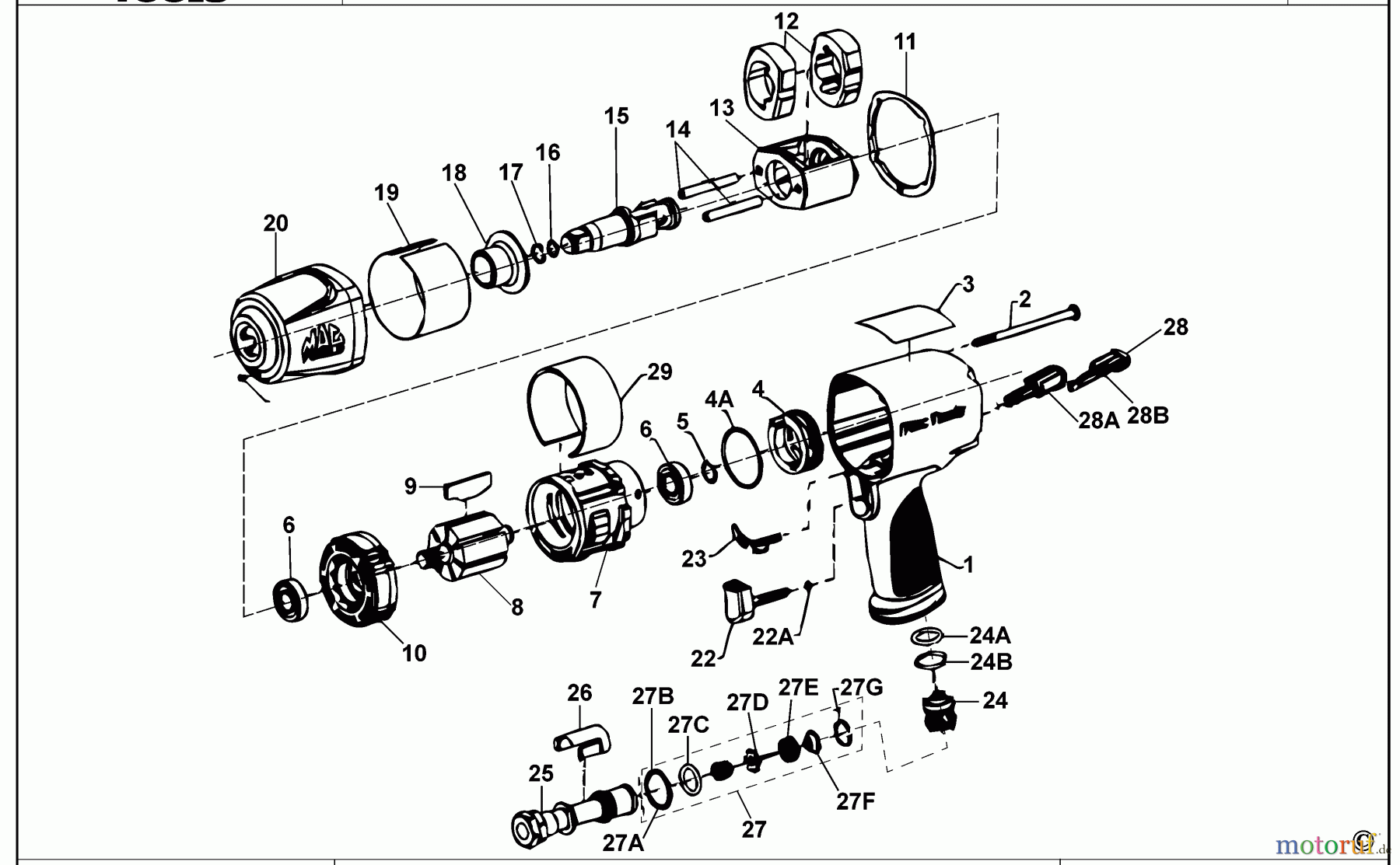  MAC POWER TOOLS SCHLAGSCHRAUBENSCHL. AW5500QM Seite 1