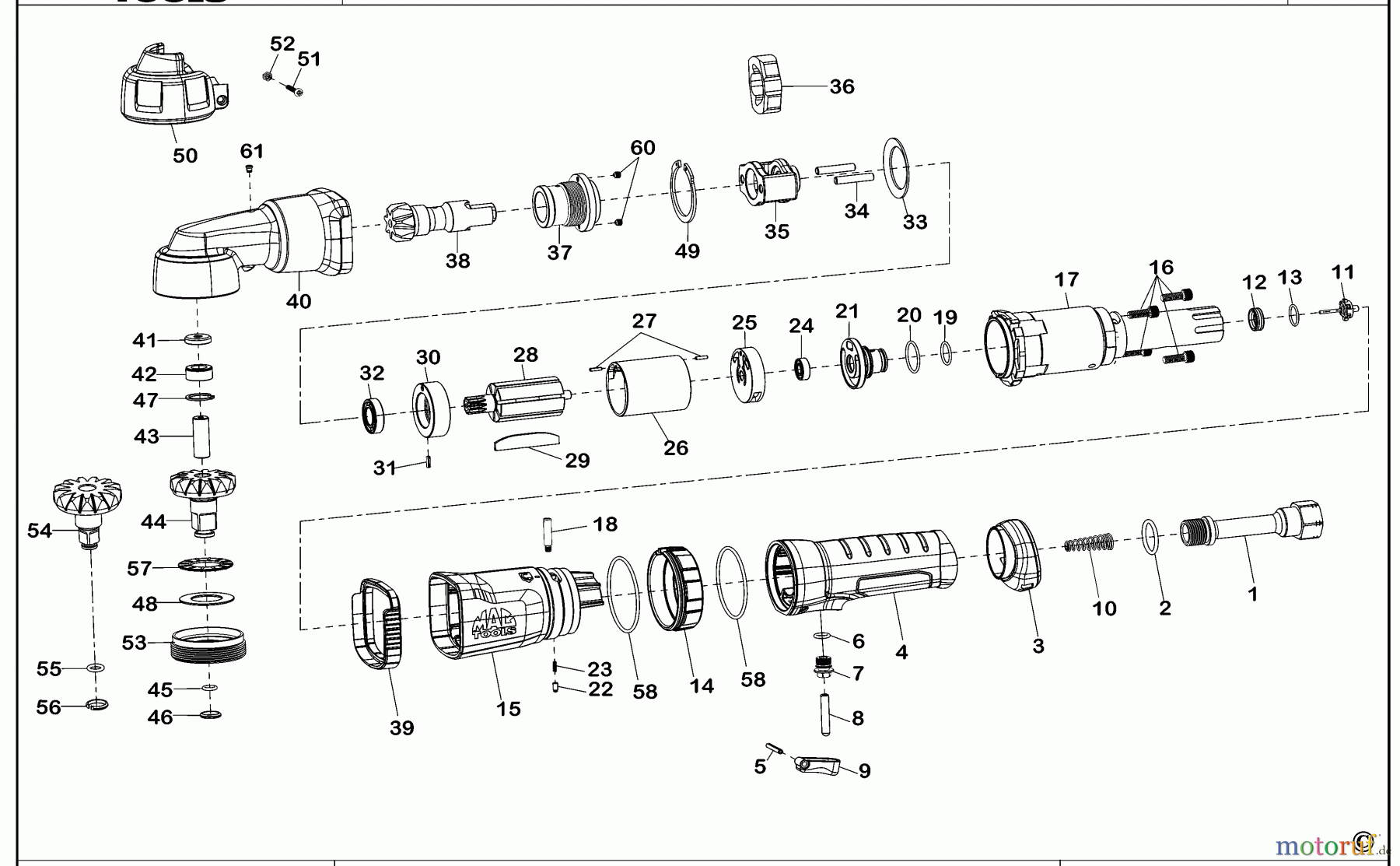  MAC POWER TOOLS SCHLAGSCHRAUBENSCHL. AWA050B Seite 1