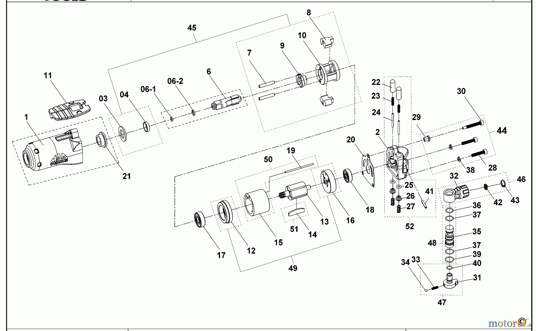  MAC POWER TOOLS SCHLAGSCHRAUBENSCHL. AWB538A Seite 1