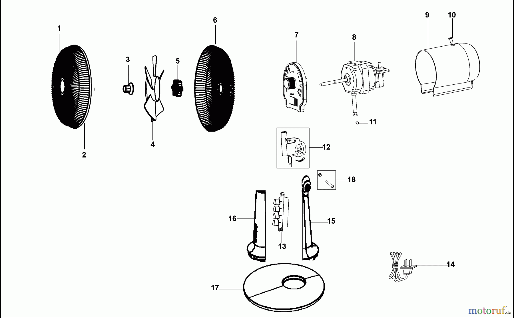 BLACK+DECKER HAUSHALT PERSÖNLICHE PFLEGE LÜFTER TISCH BXEFD40E Seite 1
