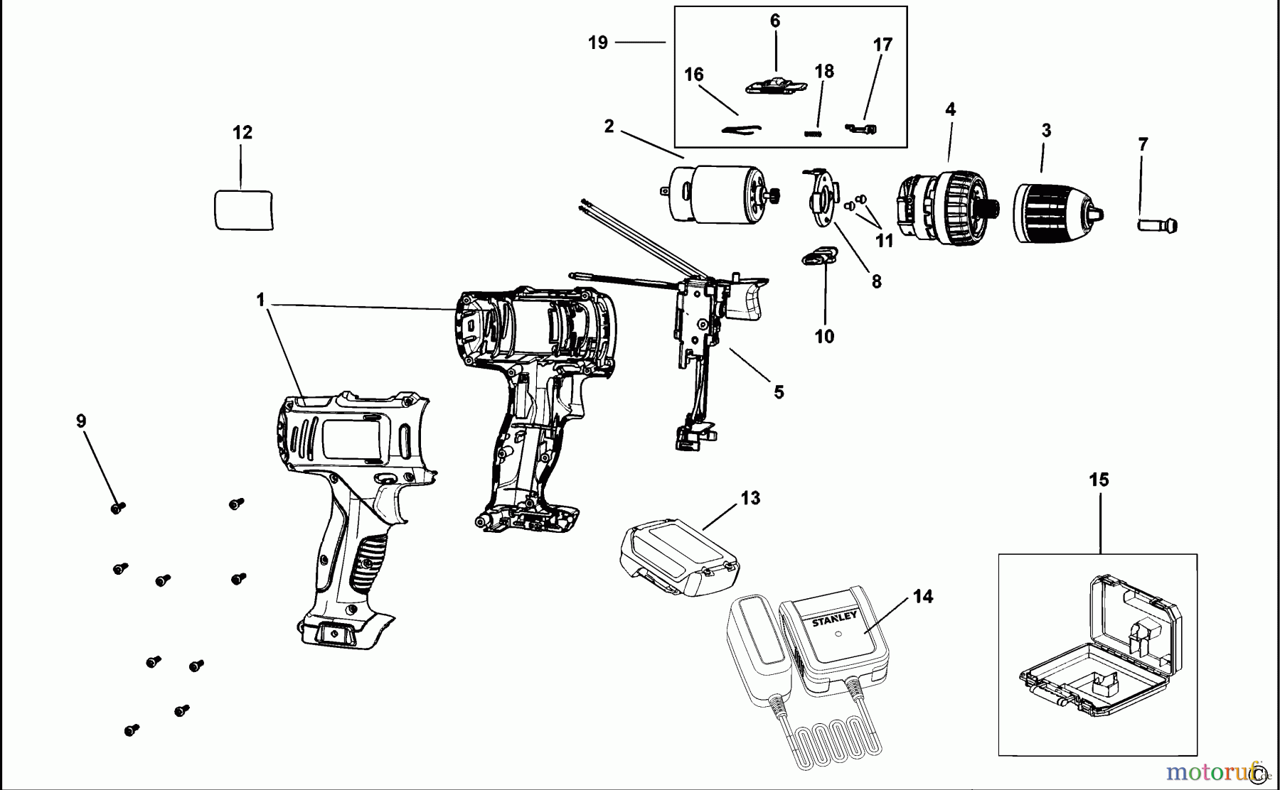 STANLEY CORDLESS DRILLS CDLS DRILLS 10.8V BOHRER/ANTRIEB SCD121S2 Seite 1