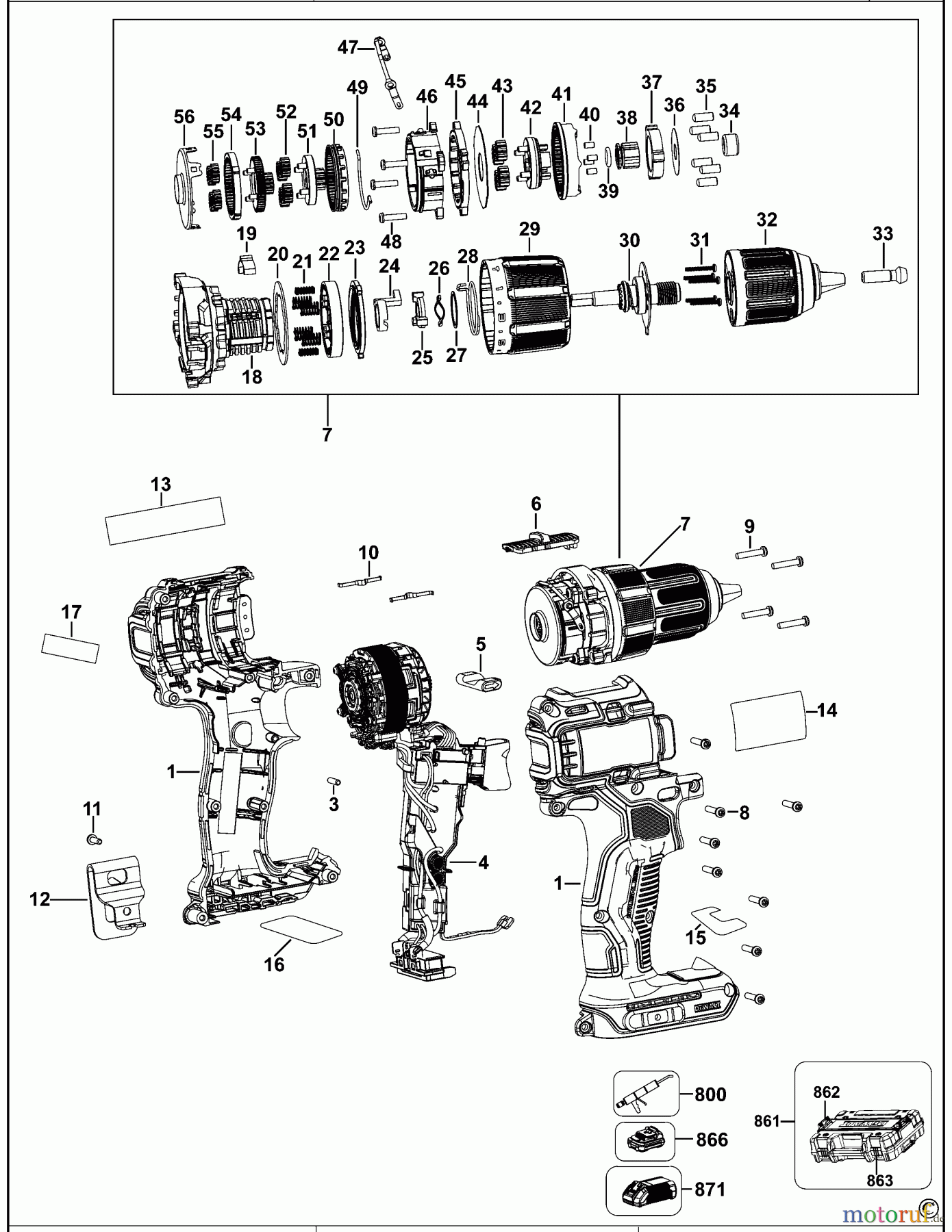 DEWALT AKKUBOHRER CDLS DRILLS 18V AKKU SCHRAUBER DCD709MDR Seite 1