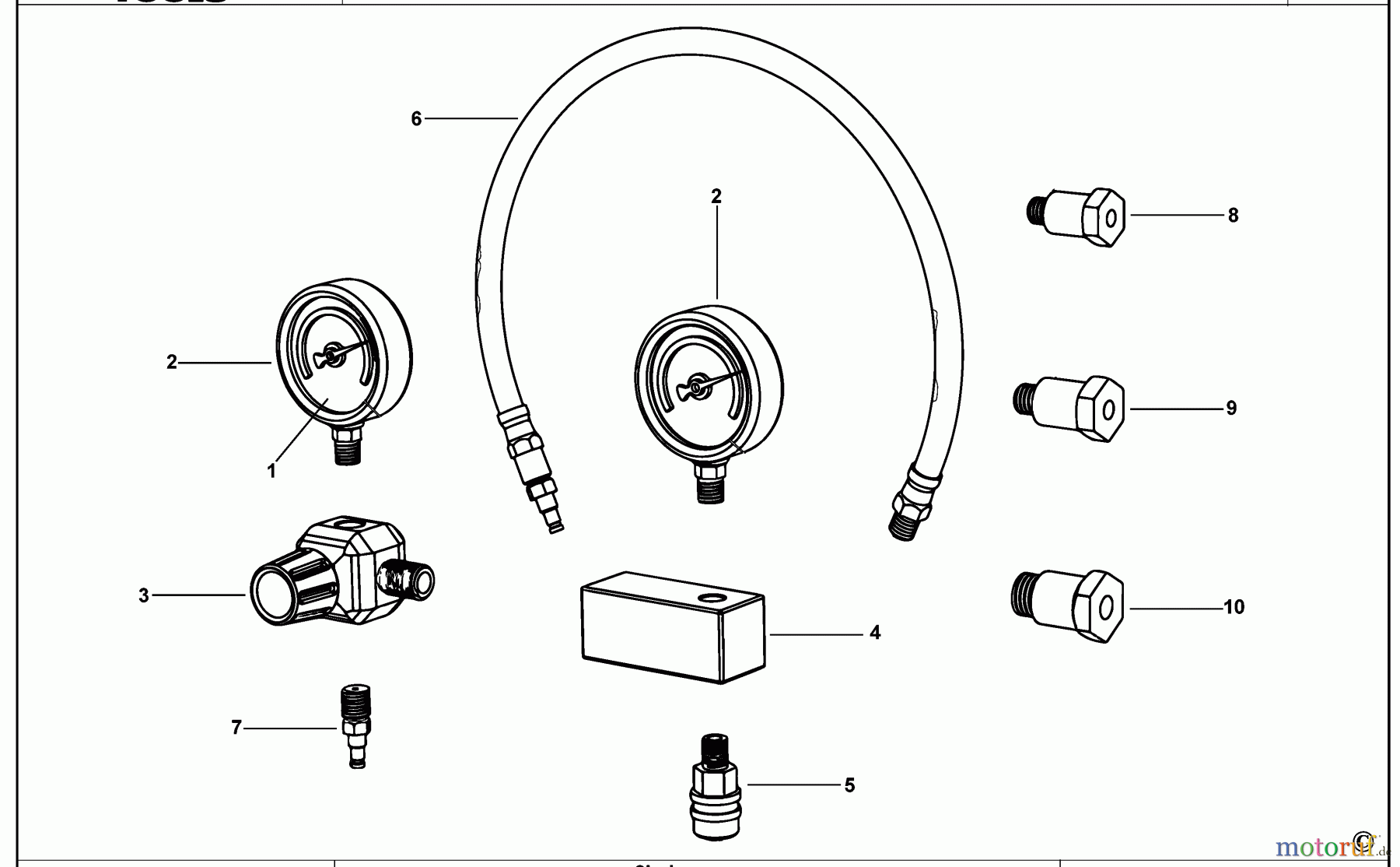  MAC AUTOMOTIVE TOOLS KOMPRESSIONS-PRÜFGERÄT CLD210MA Seite 1