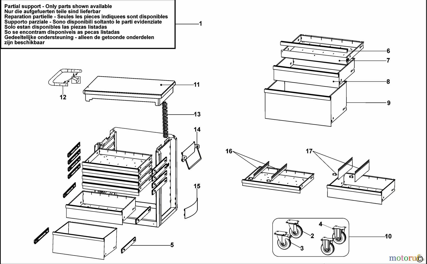  FACOM STORAGE WERKSTATTWAGEN SP.CH-HD5M3WST Seite 1
