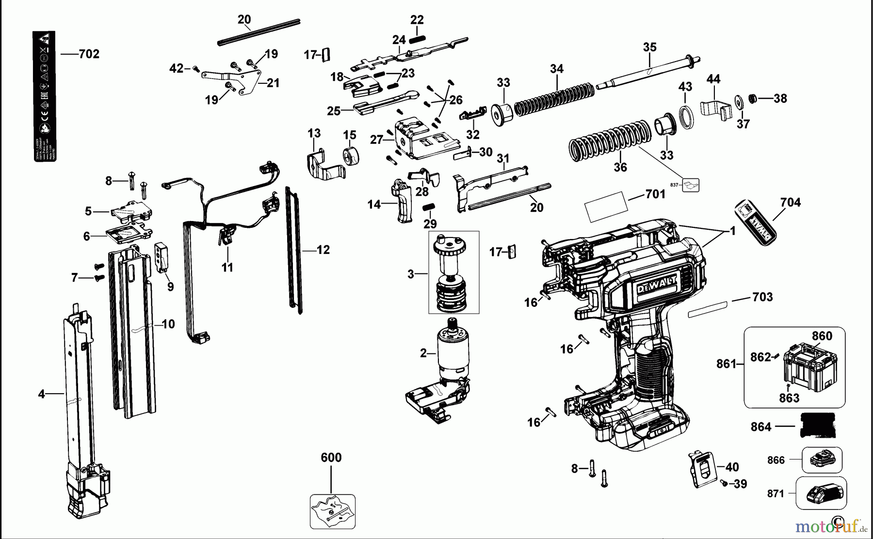  DEWALT HOLZARBEITEN  NAGLER HEFTER DCN701 Seite 1