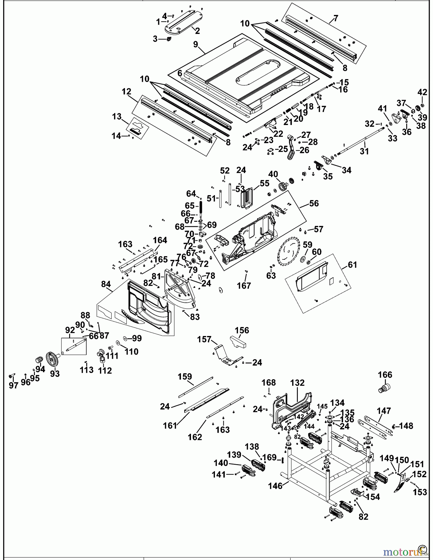 DEWALT HOLZARBEITEN UNIVERSAL-SÄGEN TISCH SAGEN DWE7485 Seite 1