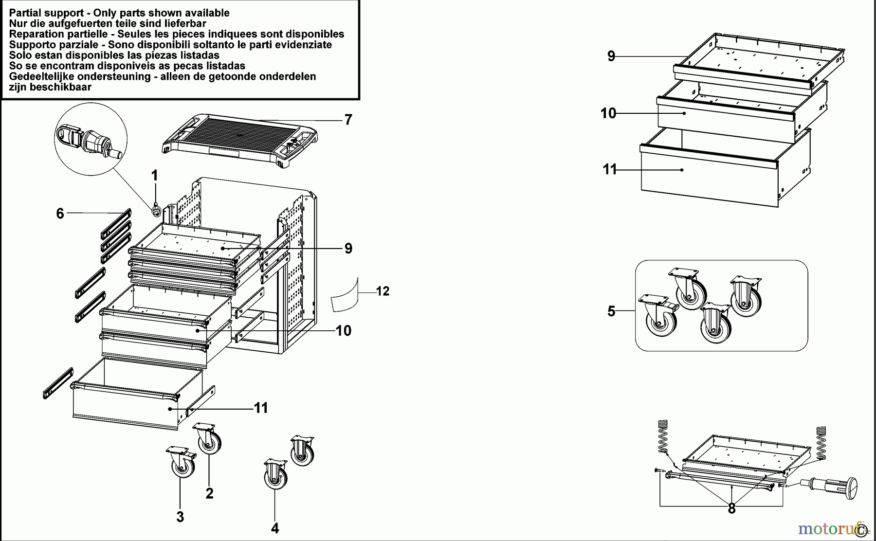  FACOM STORAGE SCHUBLADENSCHRANK ROLL.6M4 Seite 1