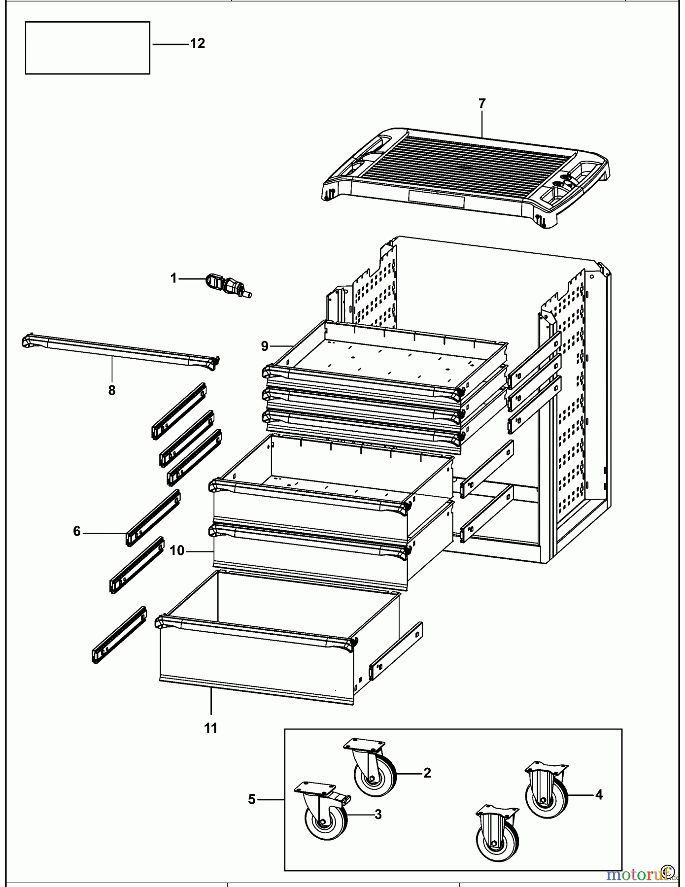 FACOM STORAGE WERKSTATTWAGEN ROLL.6NM3PB Seite 1