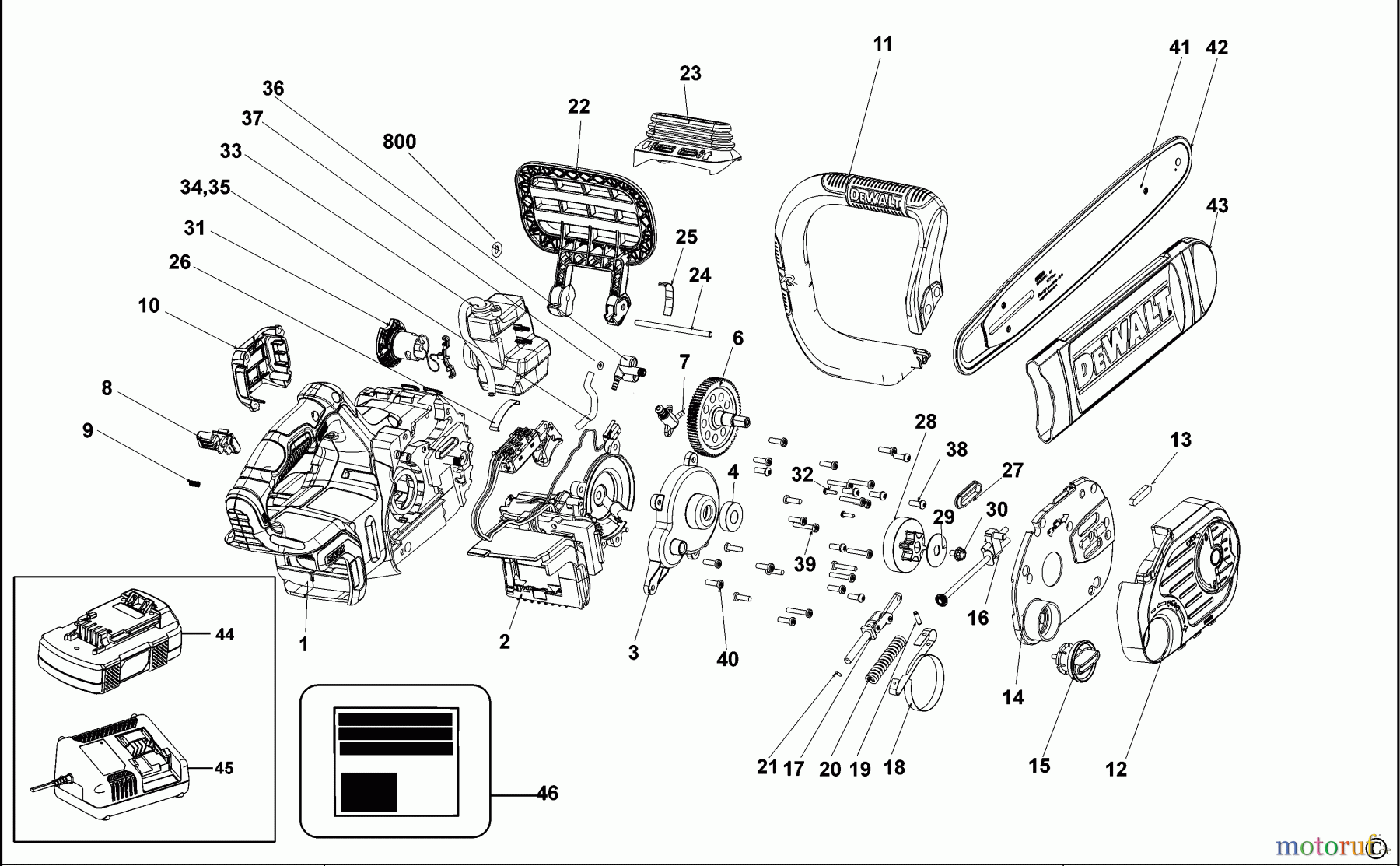 DEWALT Gartengeräte KETTENSÄGE DCM565P1 Seite 1