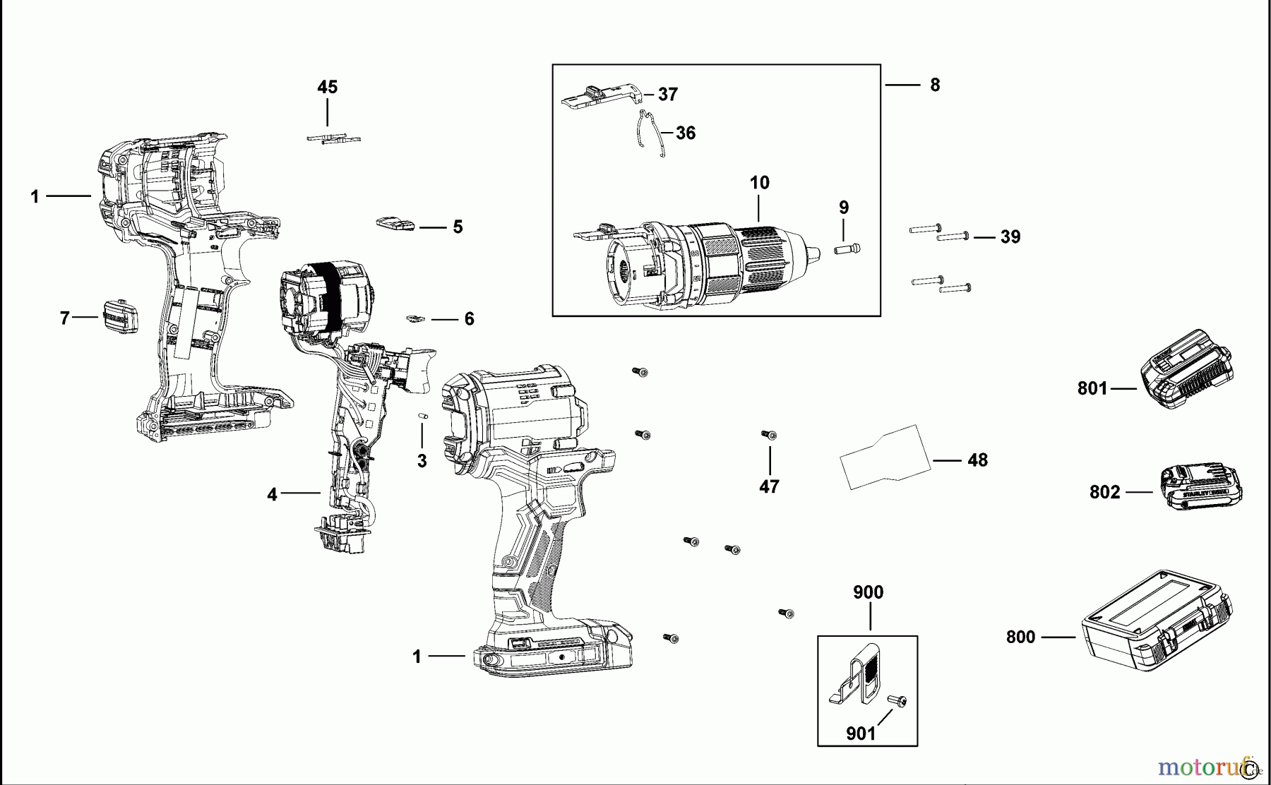 STANLEY CORDLESS DRILLS CDLS DRILLS 18V BOHRHAMMER SFMCD715D2F Seite 1