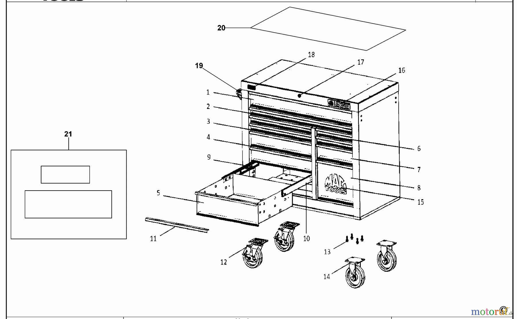 MAC STORAGE WERKSTATTWAGEN E4122-B-FBPK Seite 1