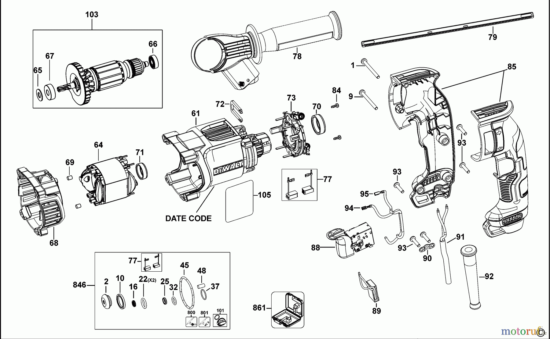  DEWALT Bohrhämmer Bohrhämmer SDS-PLUS DREHHAMMER D25153 Seite 2