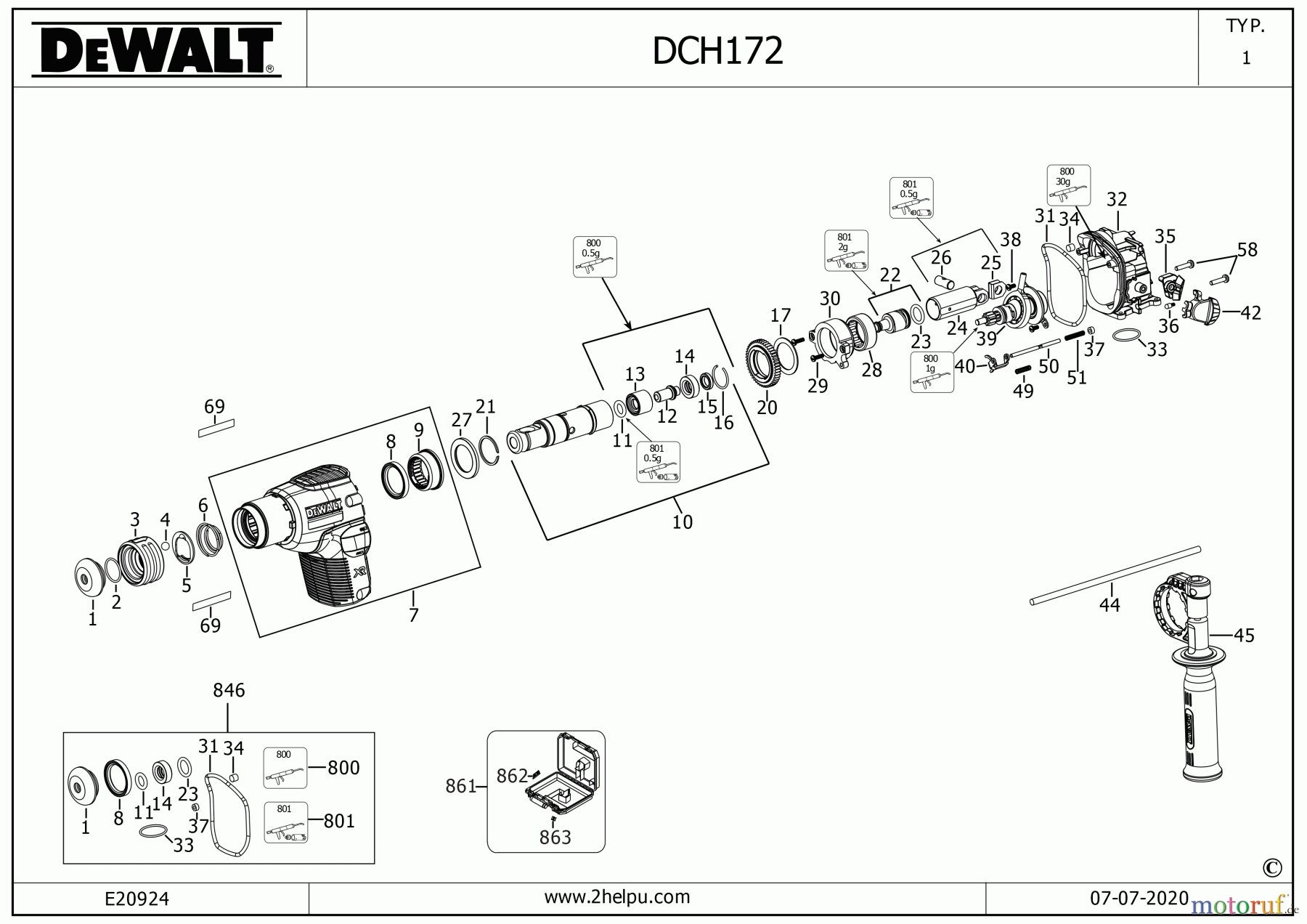 DEWALT AKKUBOHRER CDLS DRILLS 18V AKKU-BOHRMASCHINE DCH172 Seite 1
