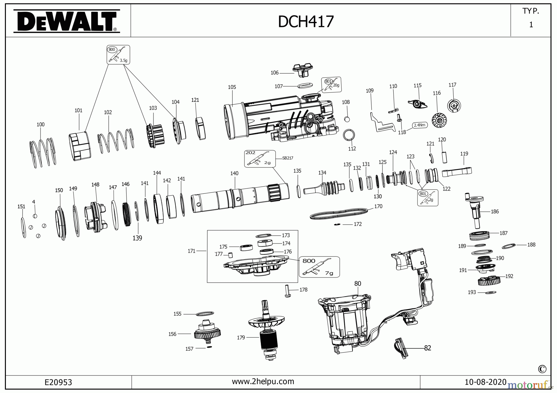 DEWALT AKKUBOHRER CDLS DRILLS 54V AKKU BOHRHAMMER DCH417X2 Seite 1