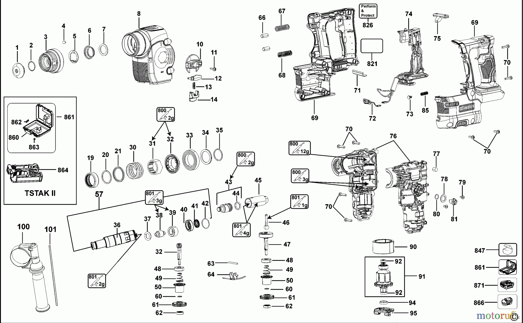 DEWALT Bohrhämmer Bohrhämmer SDS-PLUS AKKU BOHRHAMMER DCH243NT Seite 1