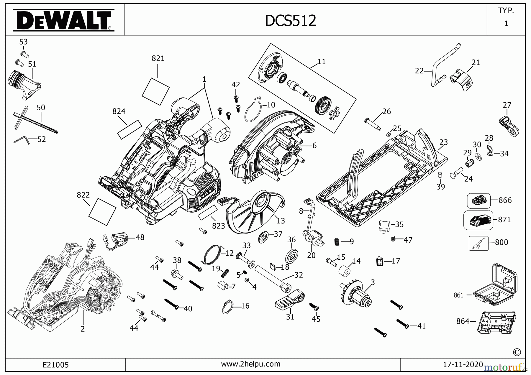  DEWALT HOLZARBEITEN KREISSÄGEN KREISSGE DCS512P2 Seite 1