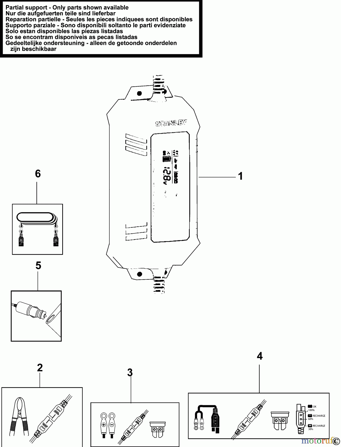  STANLEY AUTOMOTIVE TOOLS JOBBERS, HANDJACKS BATTERIE-LADEGERÄT SXAE00026 Seite 1