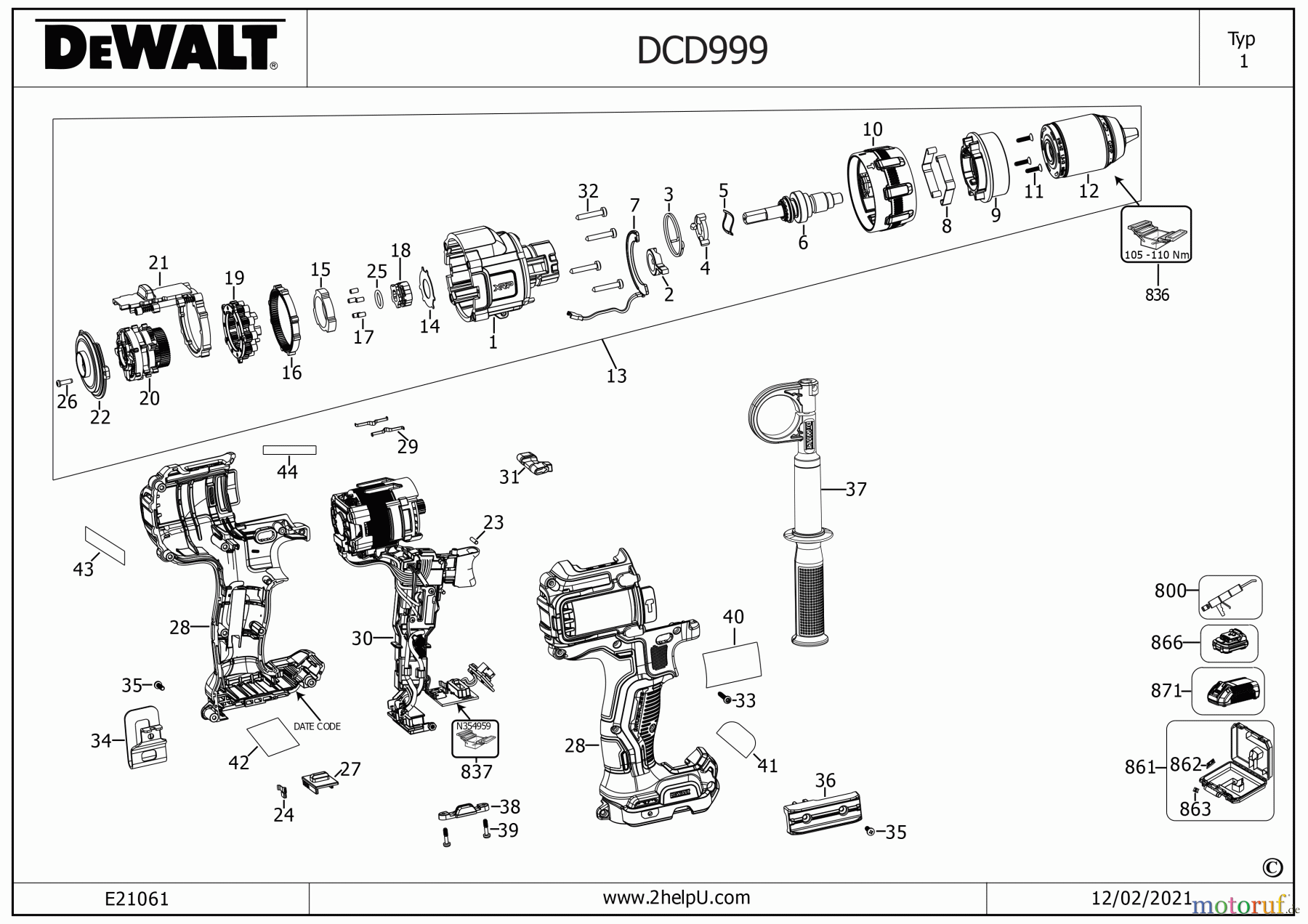  DEWALT AKKUBOHRER CDLS DRILLS 18V AKKU SCHRAUBER DCD999XILRT Seite 1