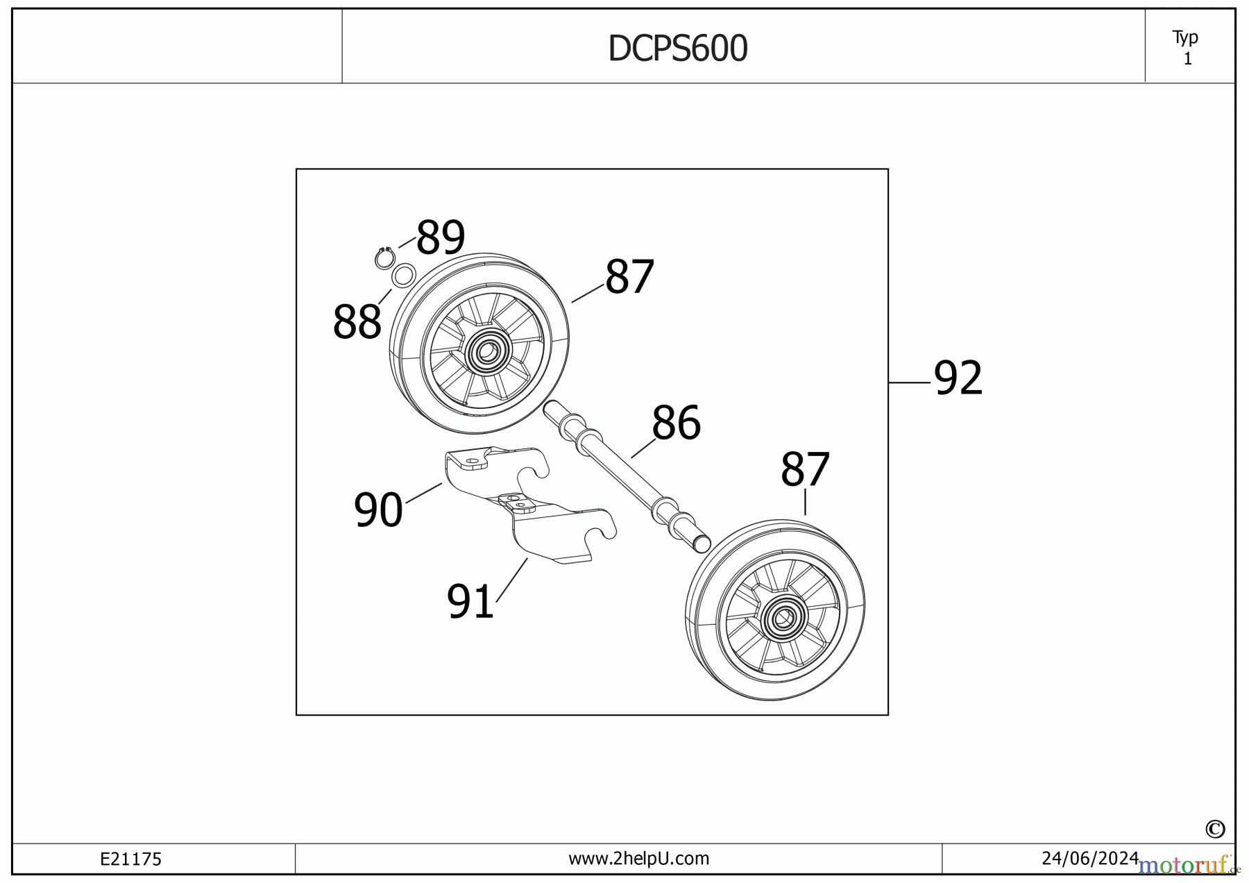 DEWALT ZUBEHÖR ACCESSORIES, ATTACHMENTS & UNPOWERED LANGHUBRADWAGEN DCPS600 Seite 1