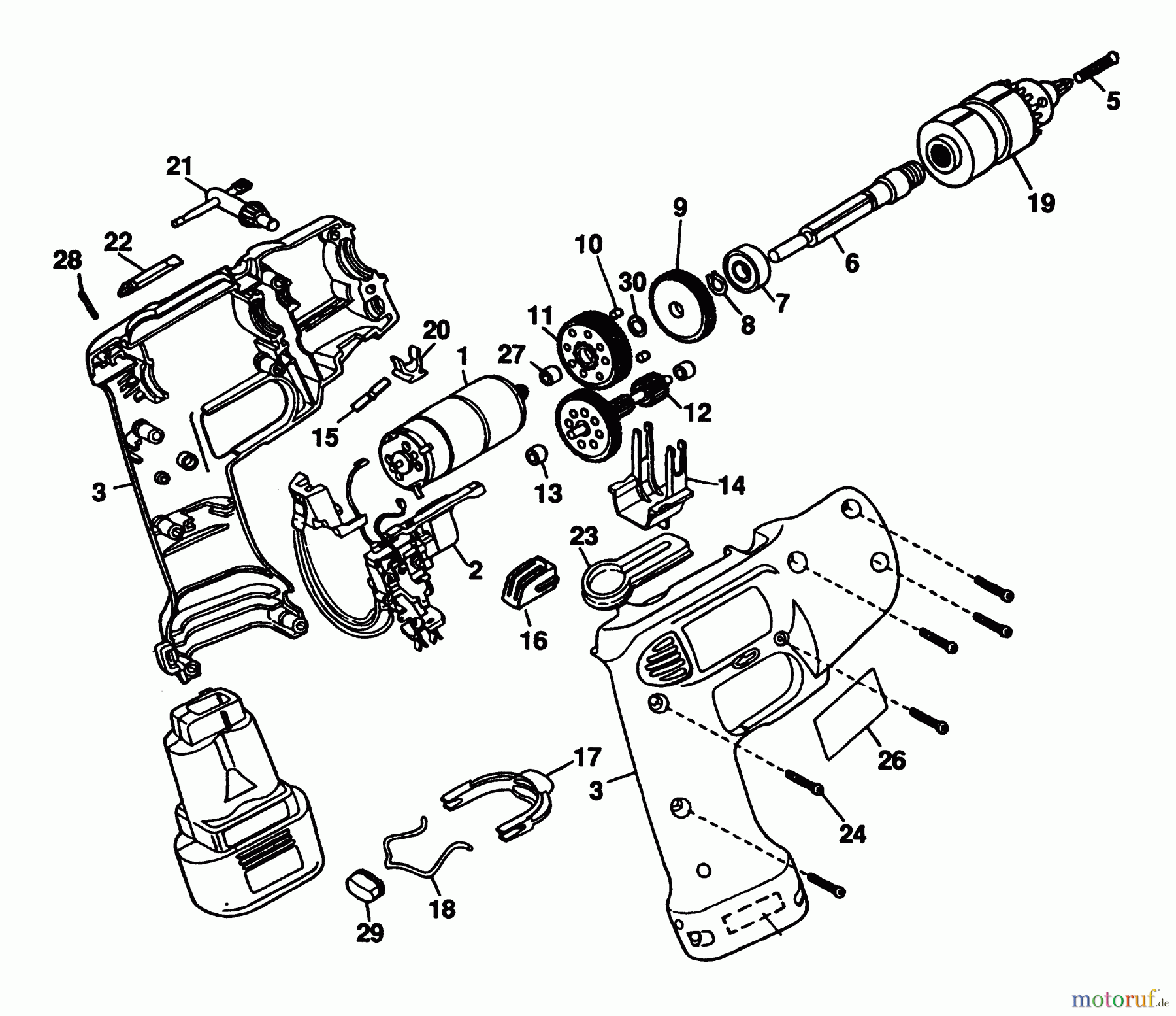 BLACK+DECKER INNENAUSSTATTUNG ZUBEHÖR, ANBAUGERÄTE & UNMOTORISIERT 3/8 CDLS.DRILL KT.-SPAIN 1963K-52 Seite 1