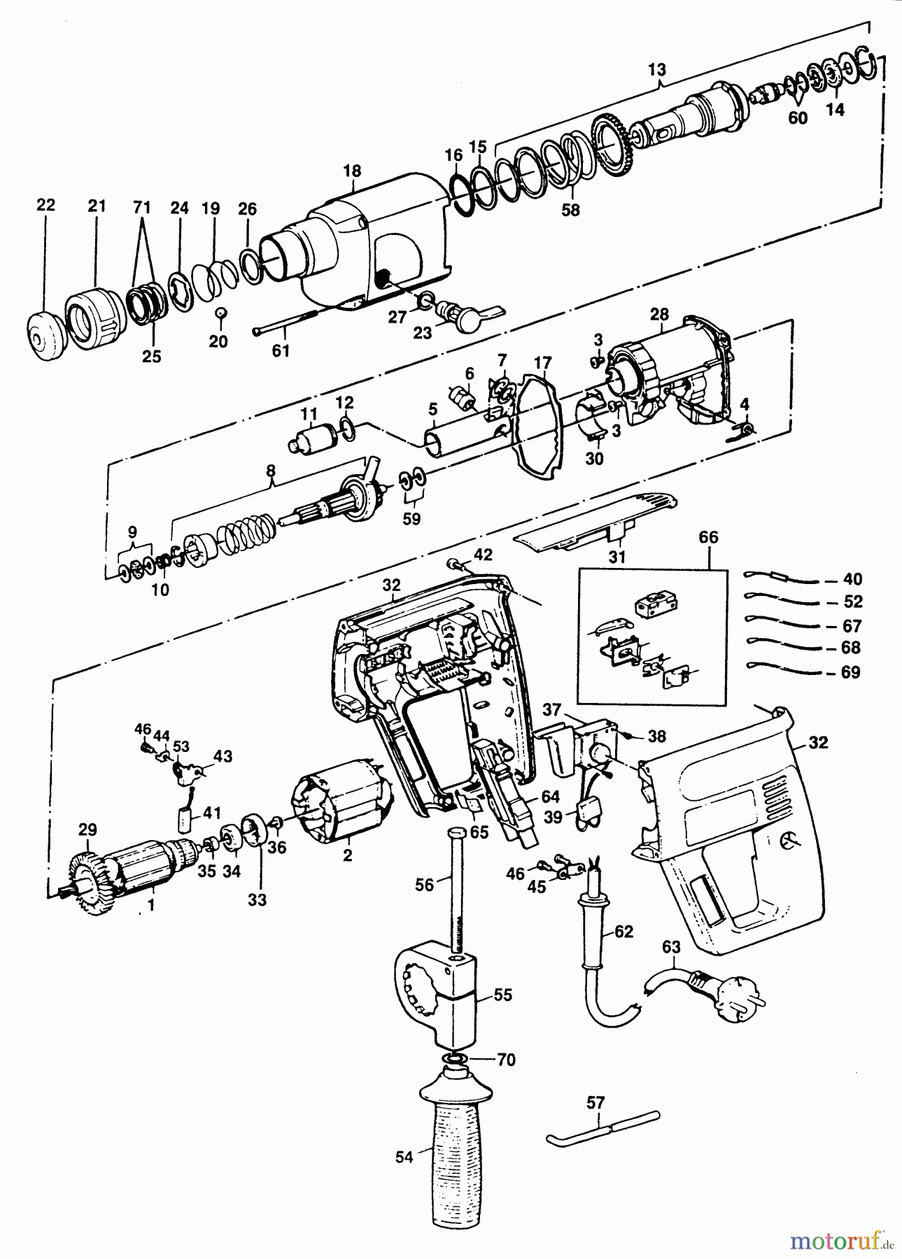 ELU DRILLING/DRIVING HAMMERS DREHHAMMER EHD323L Seite 1