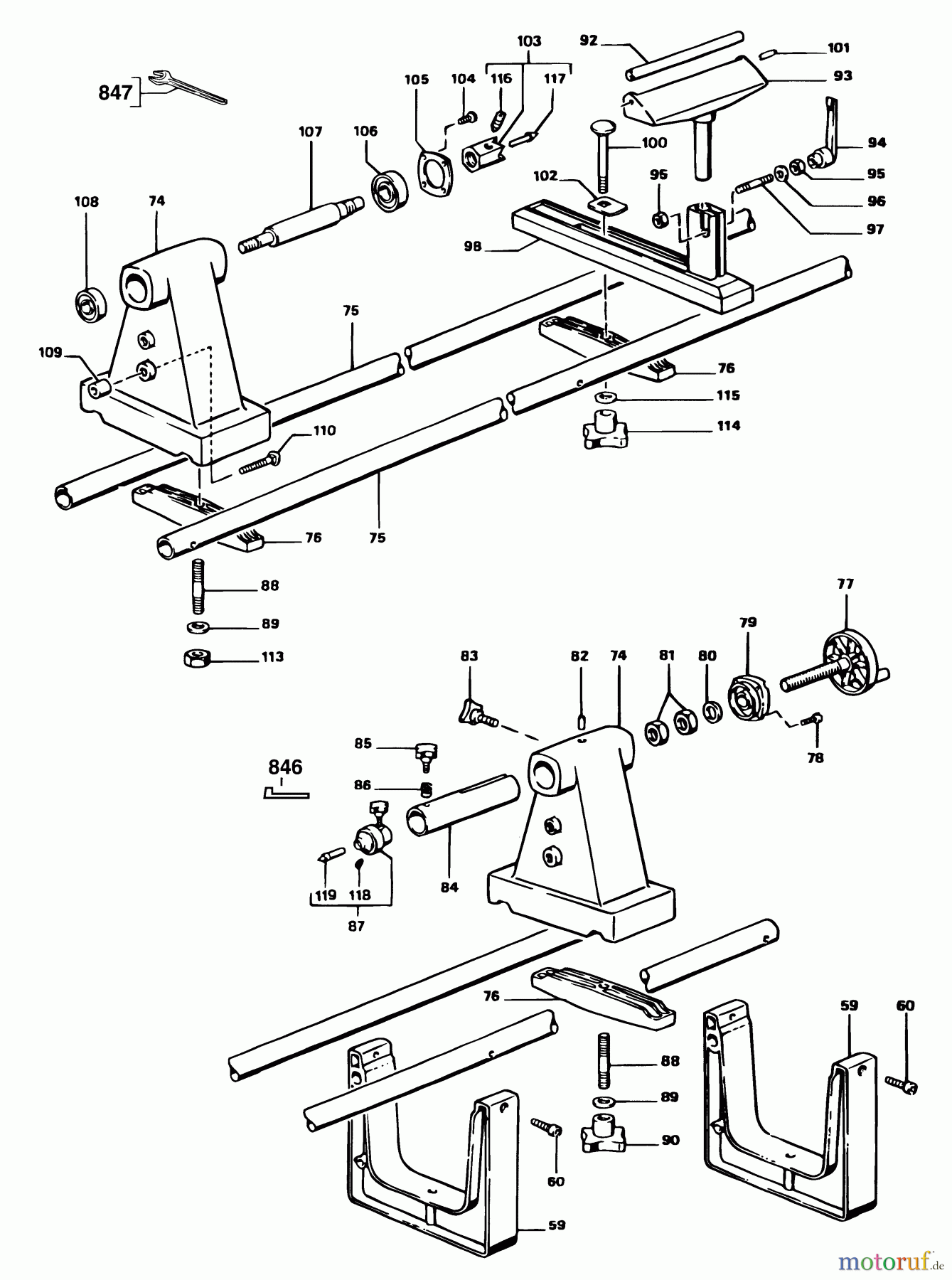  ELU WOODWORKING LATHES & MORTICERS DREHBANK DB180-----B Seite 1
