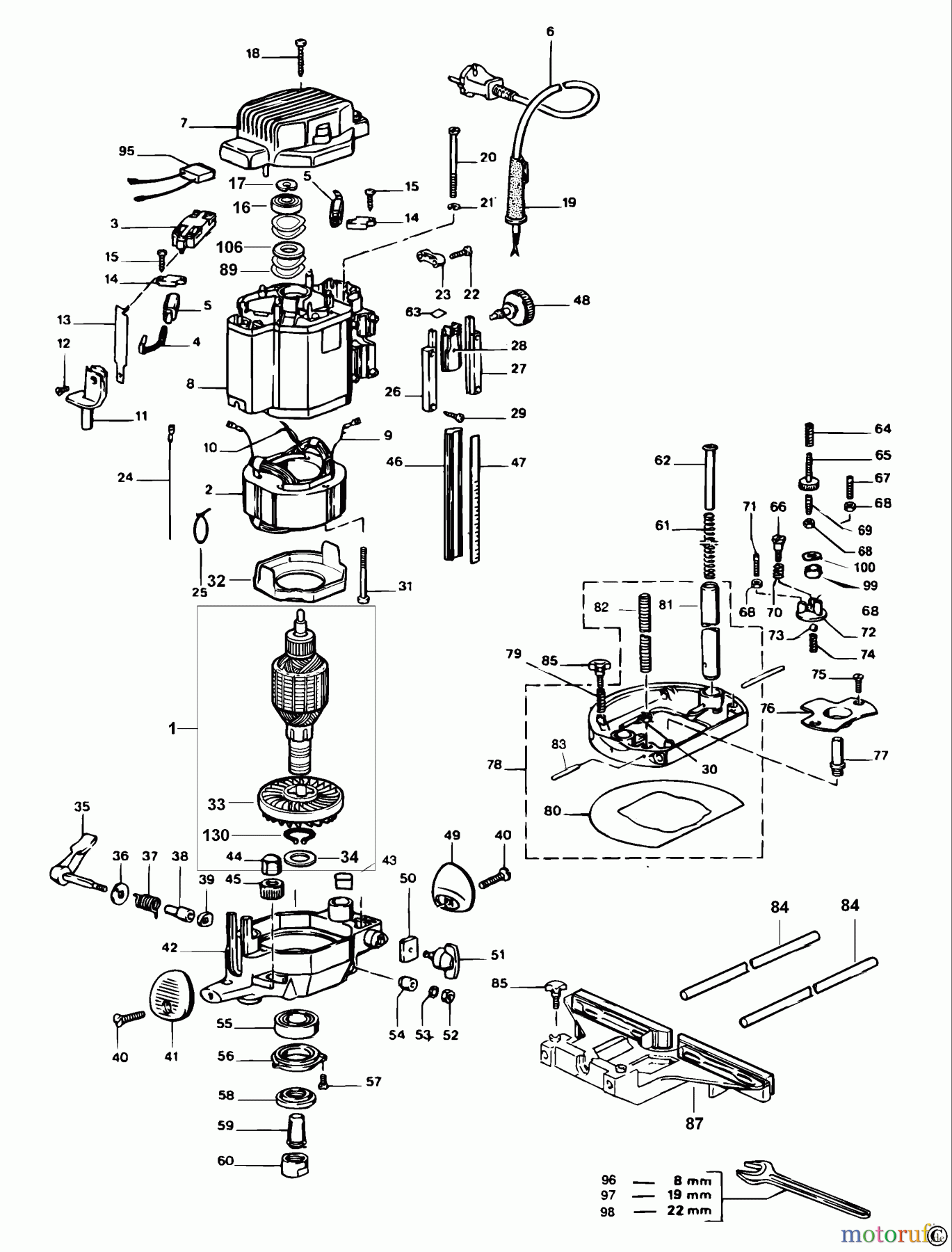 ELU WOODWORKING ROUTERS, JOINTERS & TRIMMERS FRÄSMASCHINE MOF177 Seite 1