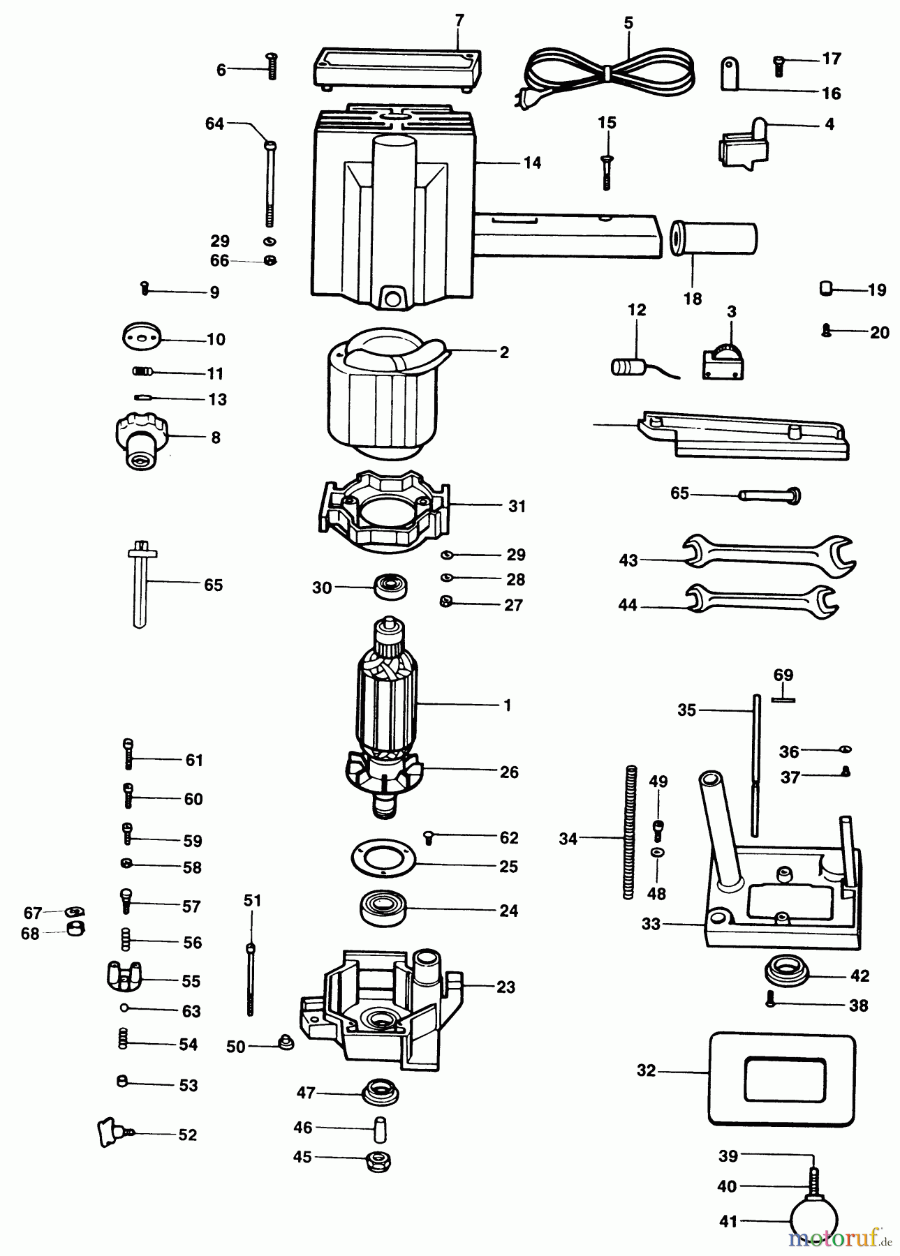 ELU WOODWORKING ROUTERS, JOINTERS & TRIMMERS LAMELLENTRIMMER MF68 Seite 1