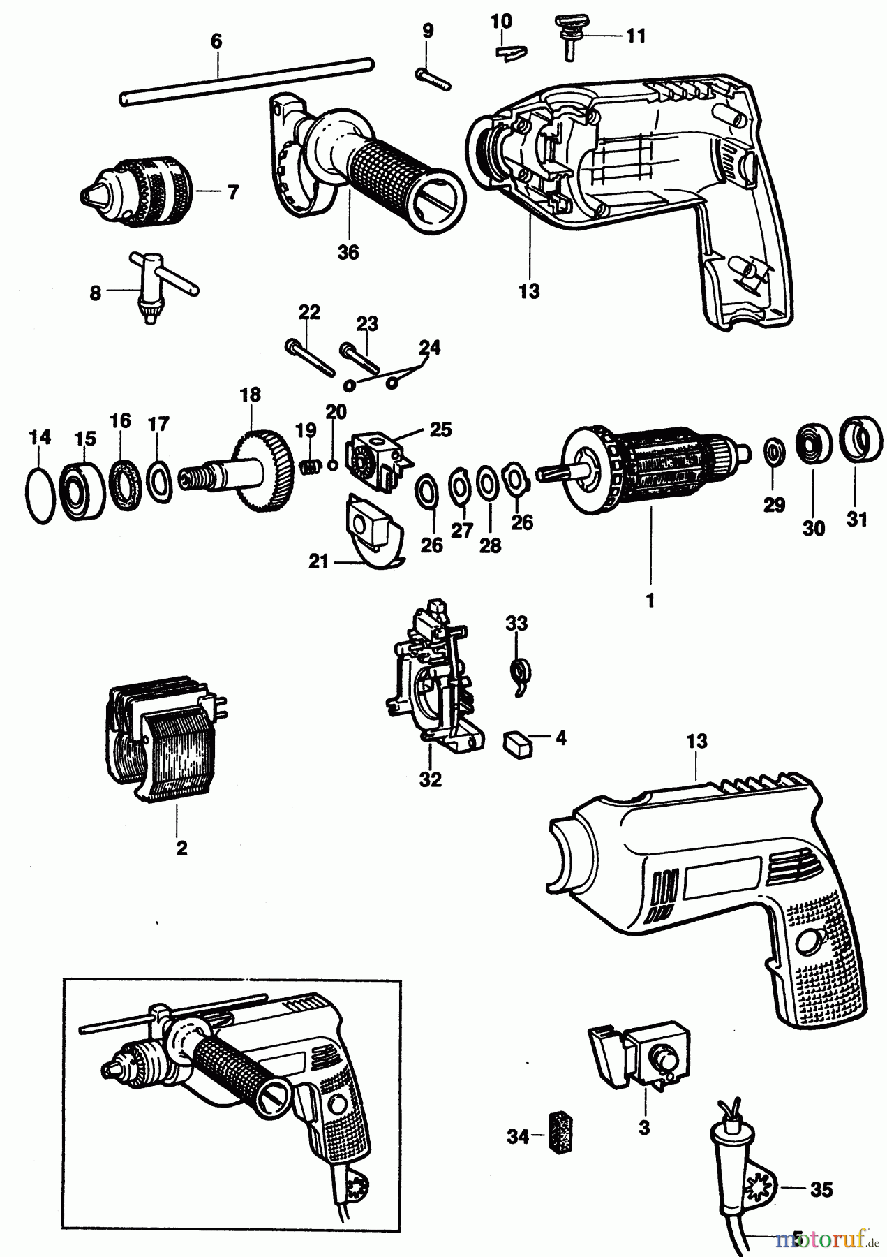 BLACK+DECKER PROFESSIONELL BOHRER, MAGNETBOHRMASCHINE, GEWINDESCHNEIDER BOHRER P2172 Seite 1