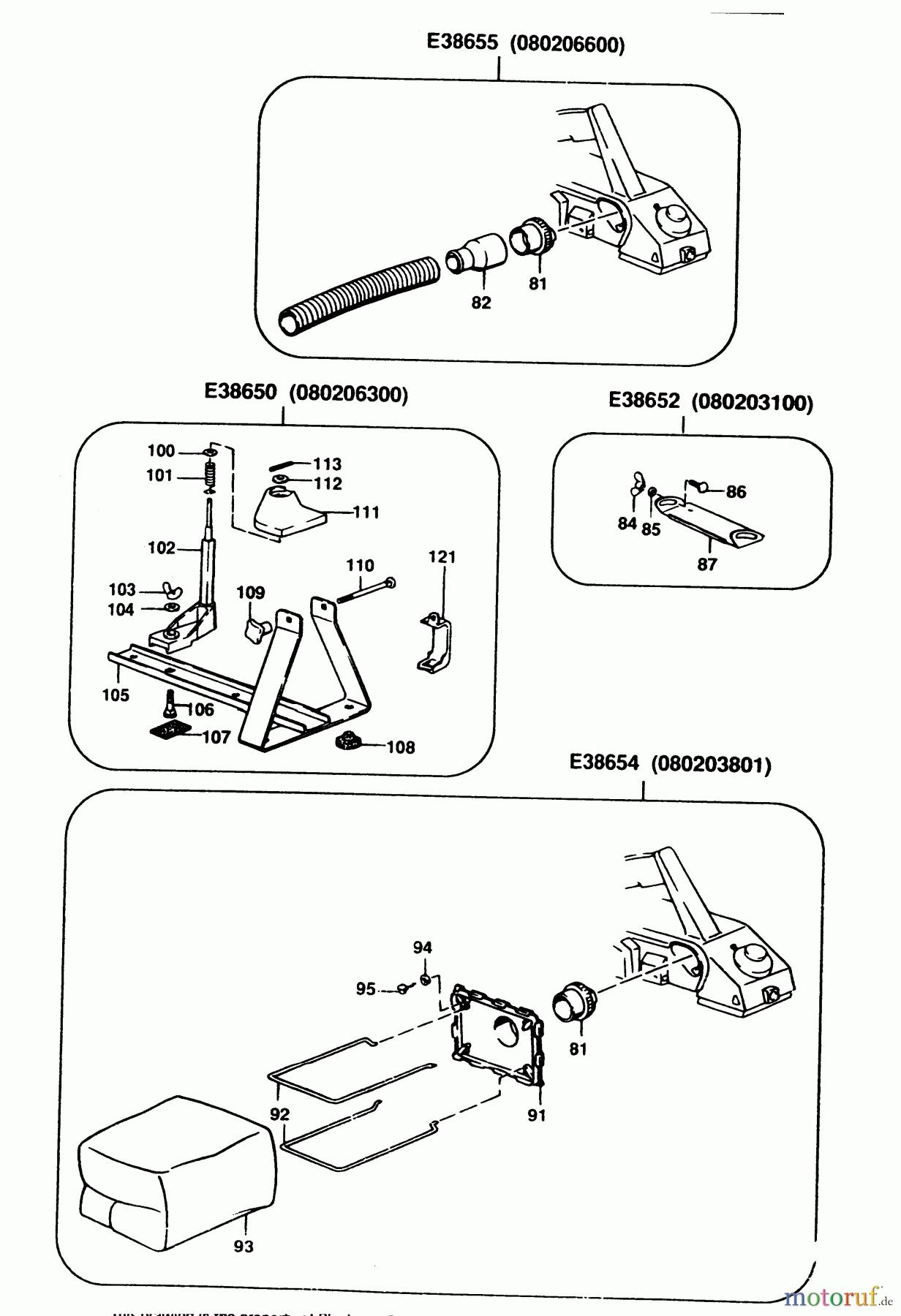 ELU ACCESSORIES ACCESSORIES, ATTACHMENTS & UNPOWERED ENTNEHMERSATZ E38655 Seite 1