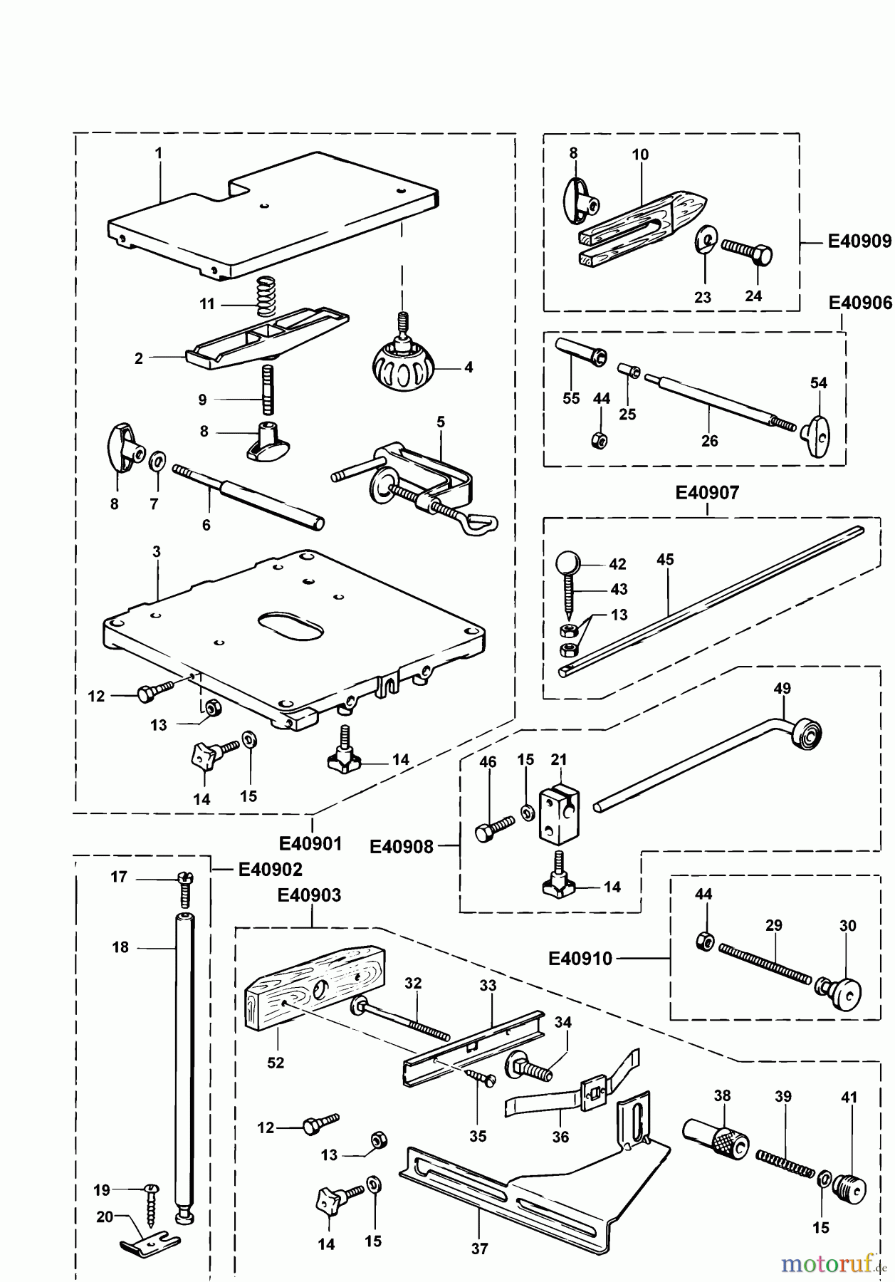 ELU ACCESSORIES ACCESSORIES, ATTACHMENTS & UNPOWERED BEINSATZ 096206300 Seite 1