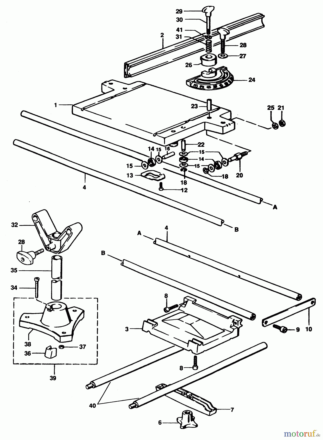 ELU ACCESSORIES ACCESSORIES, ATTACHMENTS & UNPOWERED TISCH 071203402 Seite 1