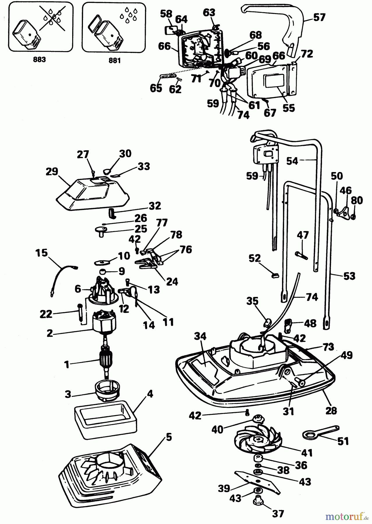 BLACK+DECKER AUSSERHALB RASENMÄHER, SCHNEEFRÄSEN LUFTKISSENMÄHER GX320 Seite 1
