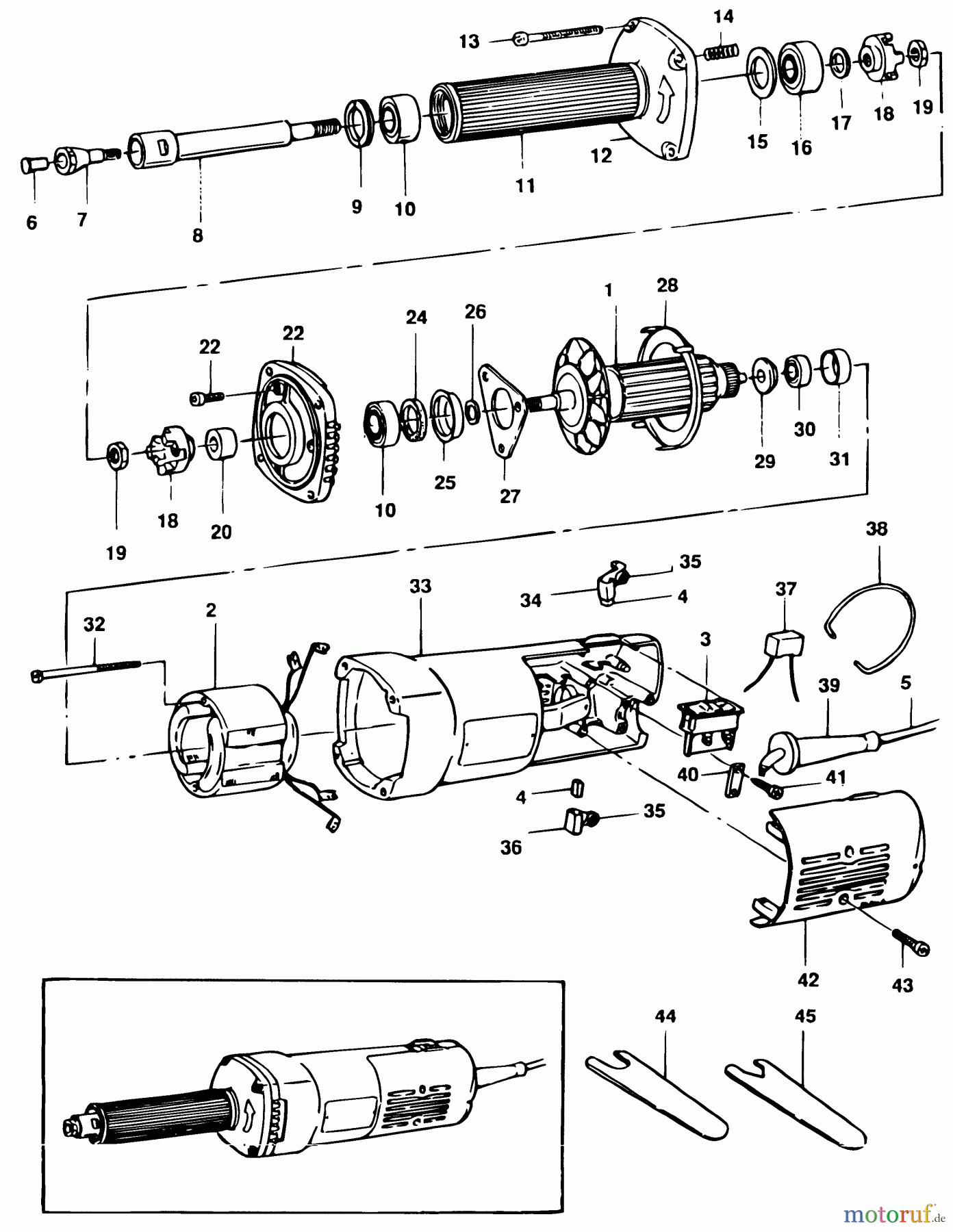  BLACK+DECKER PROFESSIONELL SCHLEIFMASCHINEN, POLIERMASCHINEN UND EINFÄDLER FORMSCHLEIFER P7801 Seite 1