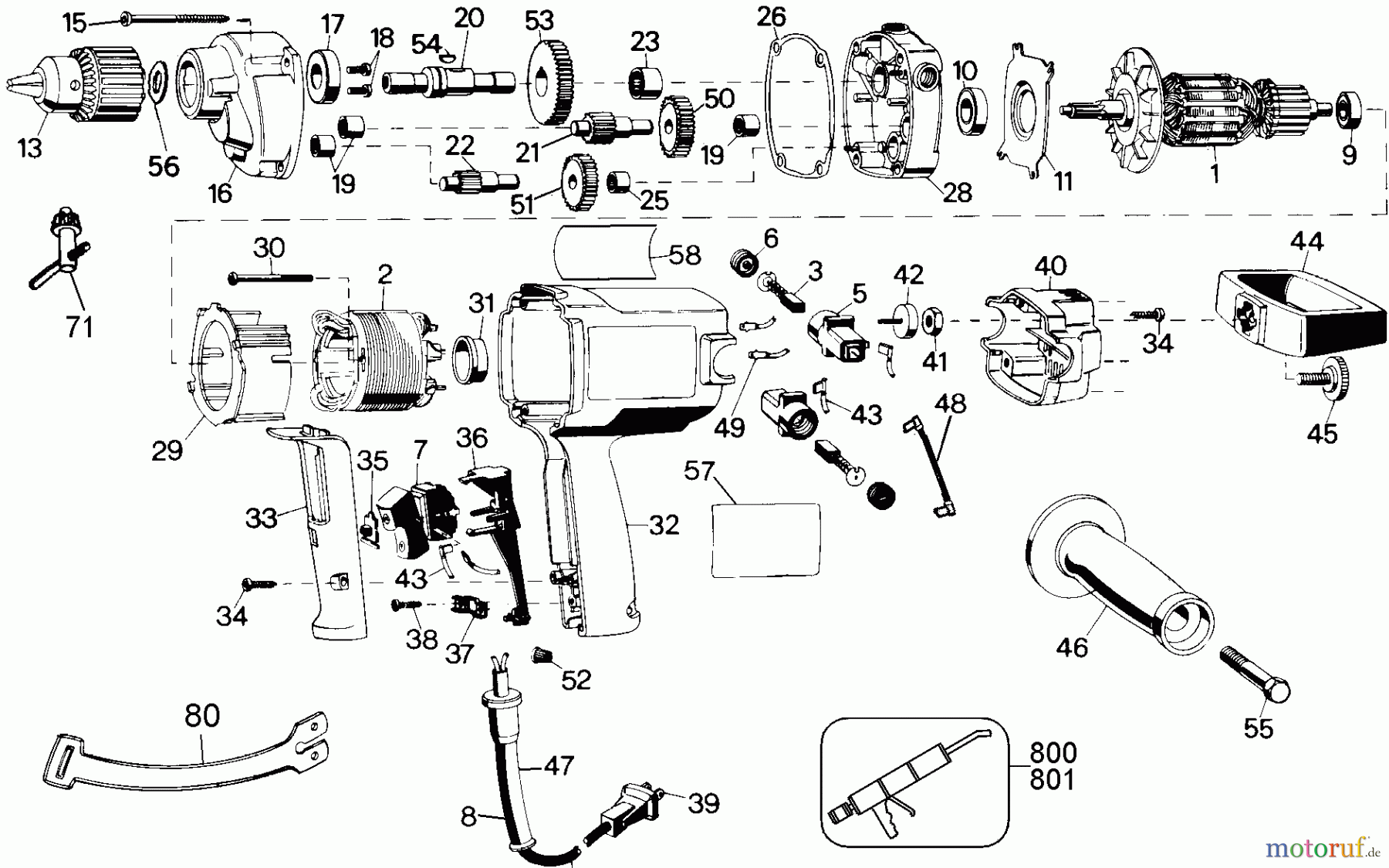  DEWALT Divers 1/2 DRILL CANADA DEWALT D130-04 Seite 1