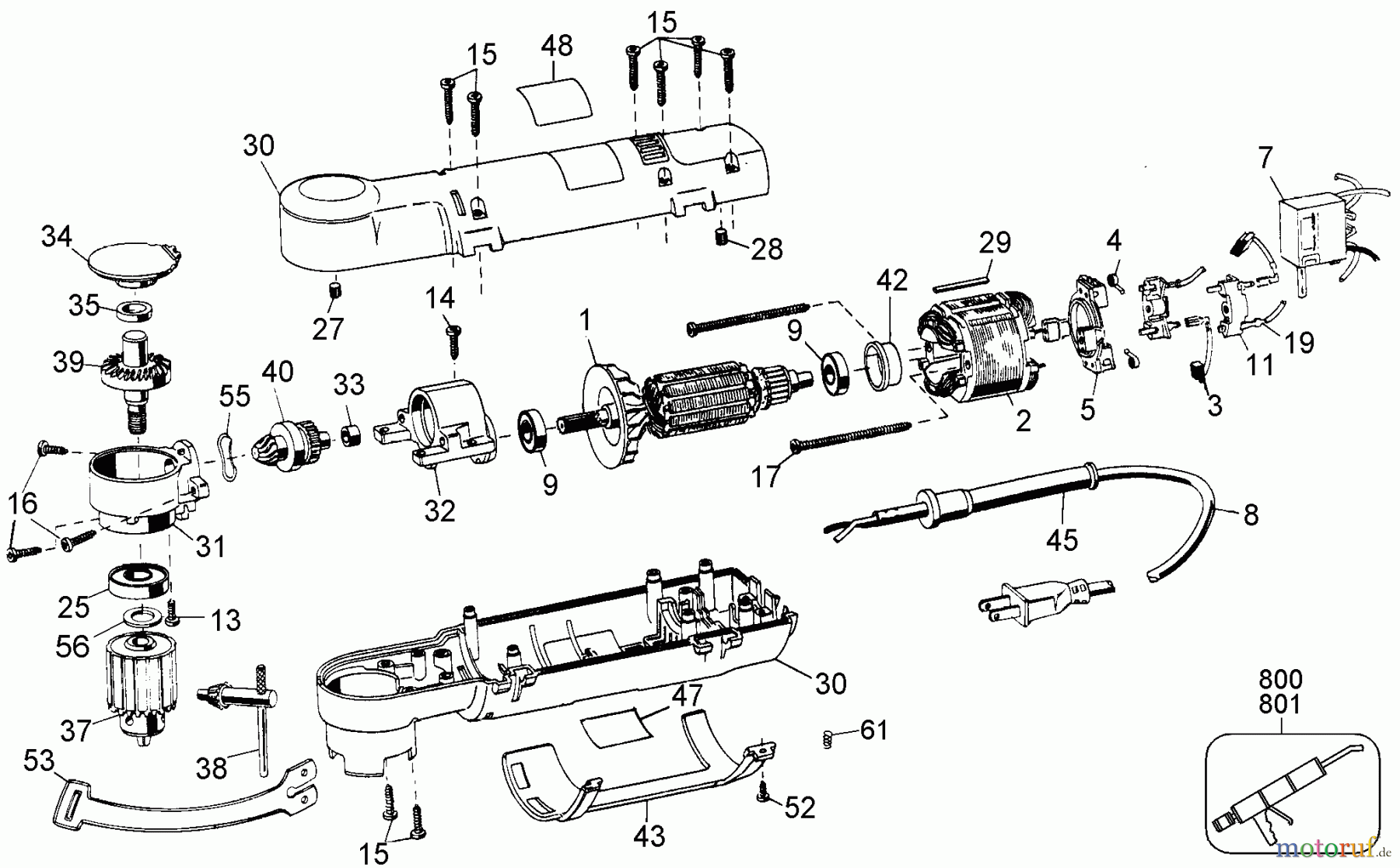 DEWALT Divers 1/4IN 2000RPM SHORTY DW161 Seite 1
