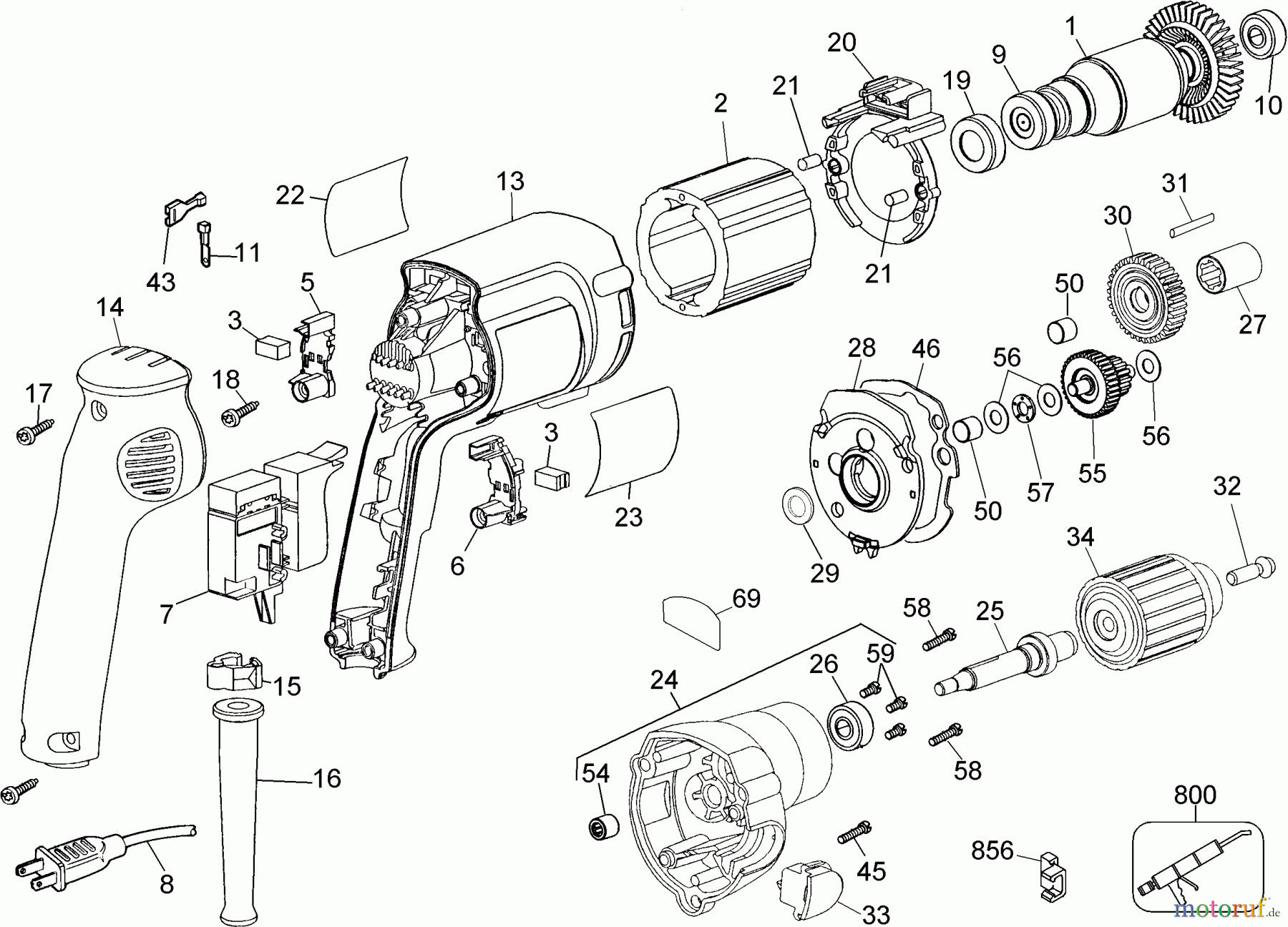 DEWALT Divers 3/8IN DRILL DW222 Seite 1