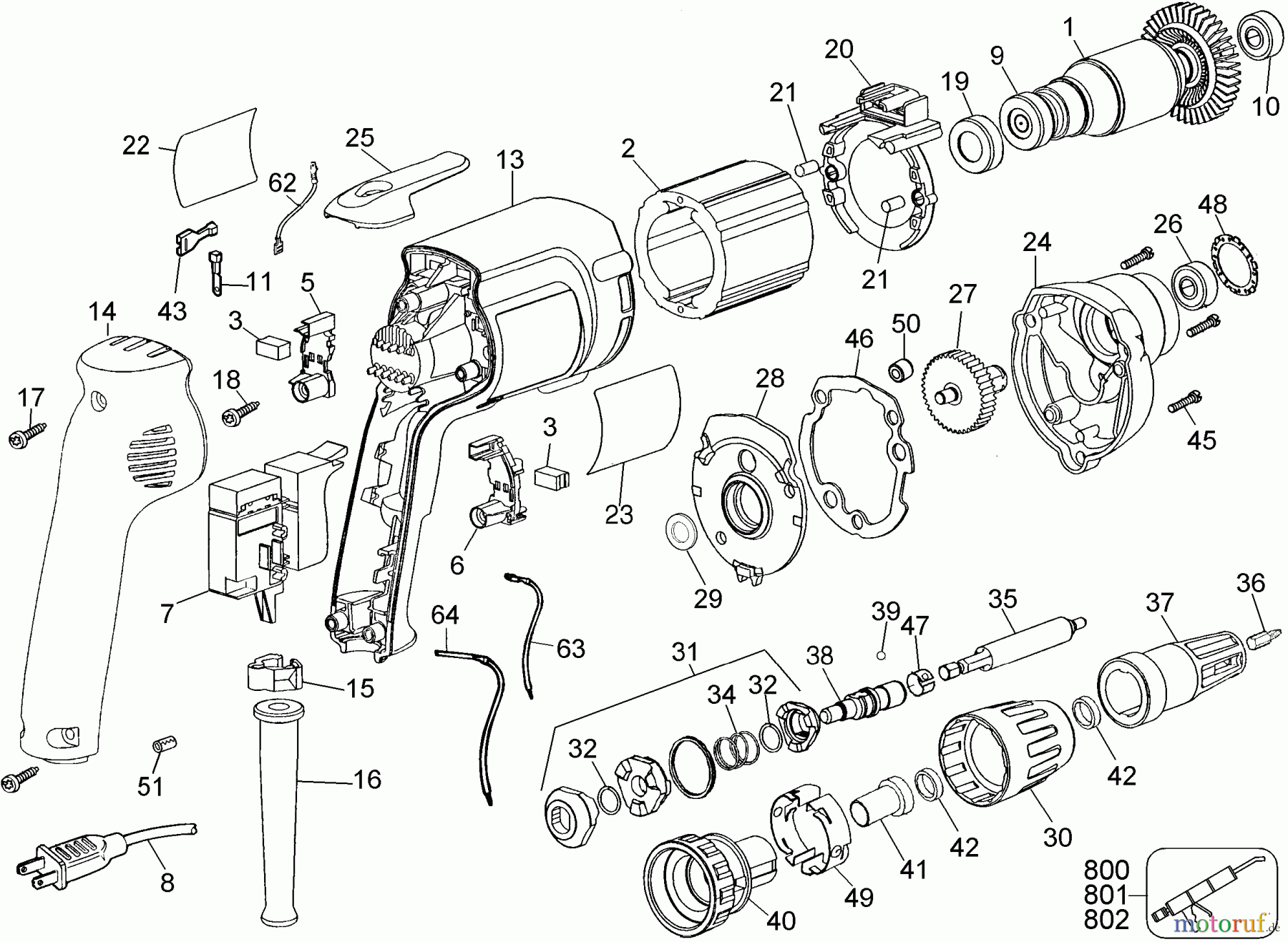 DEWALT Divers SCHRAUBENDREHER DW251 Seite 1