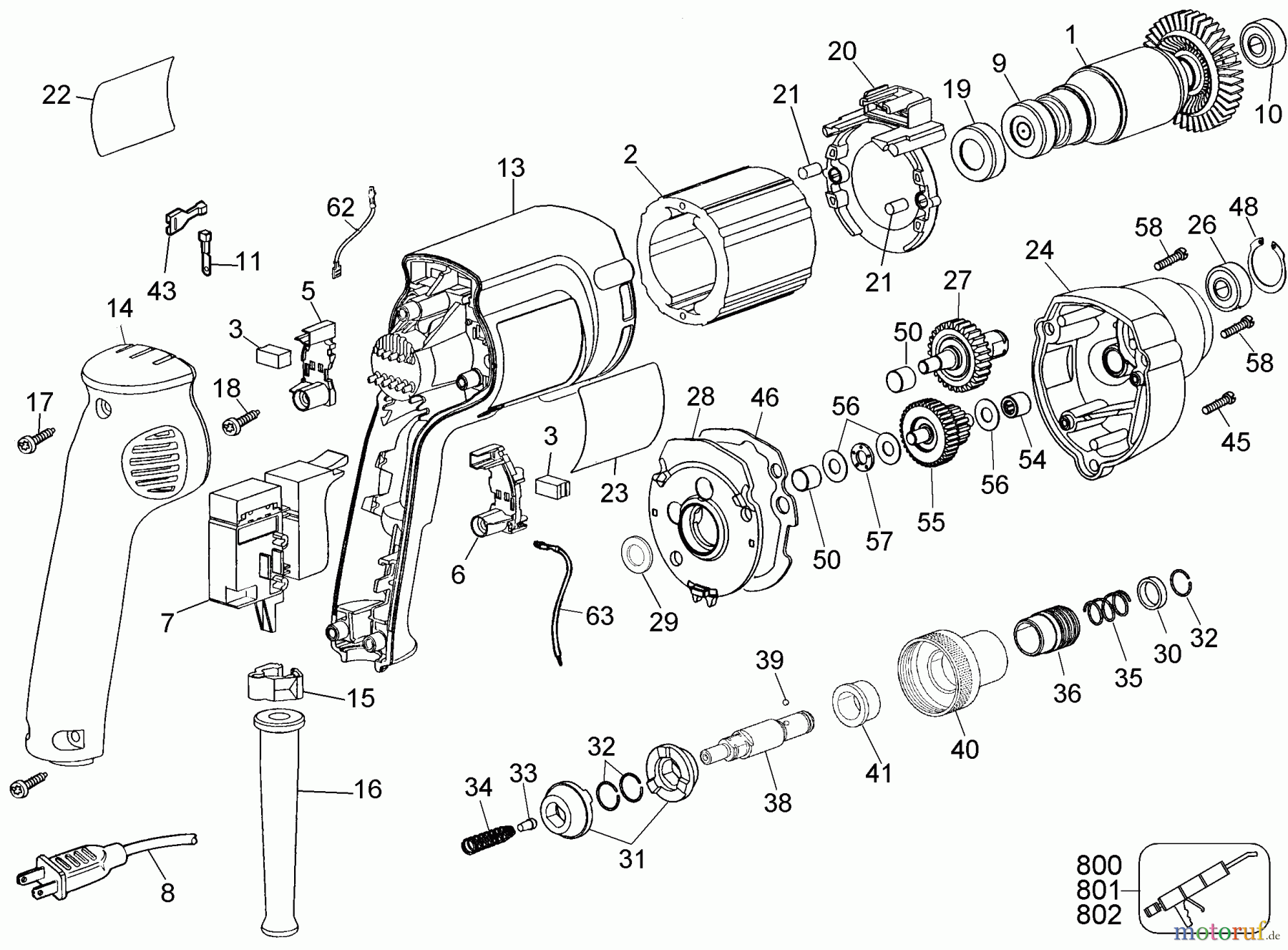 DEWALT Divers POS CLUTCH SCRDRVR DW281 Seite 1