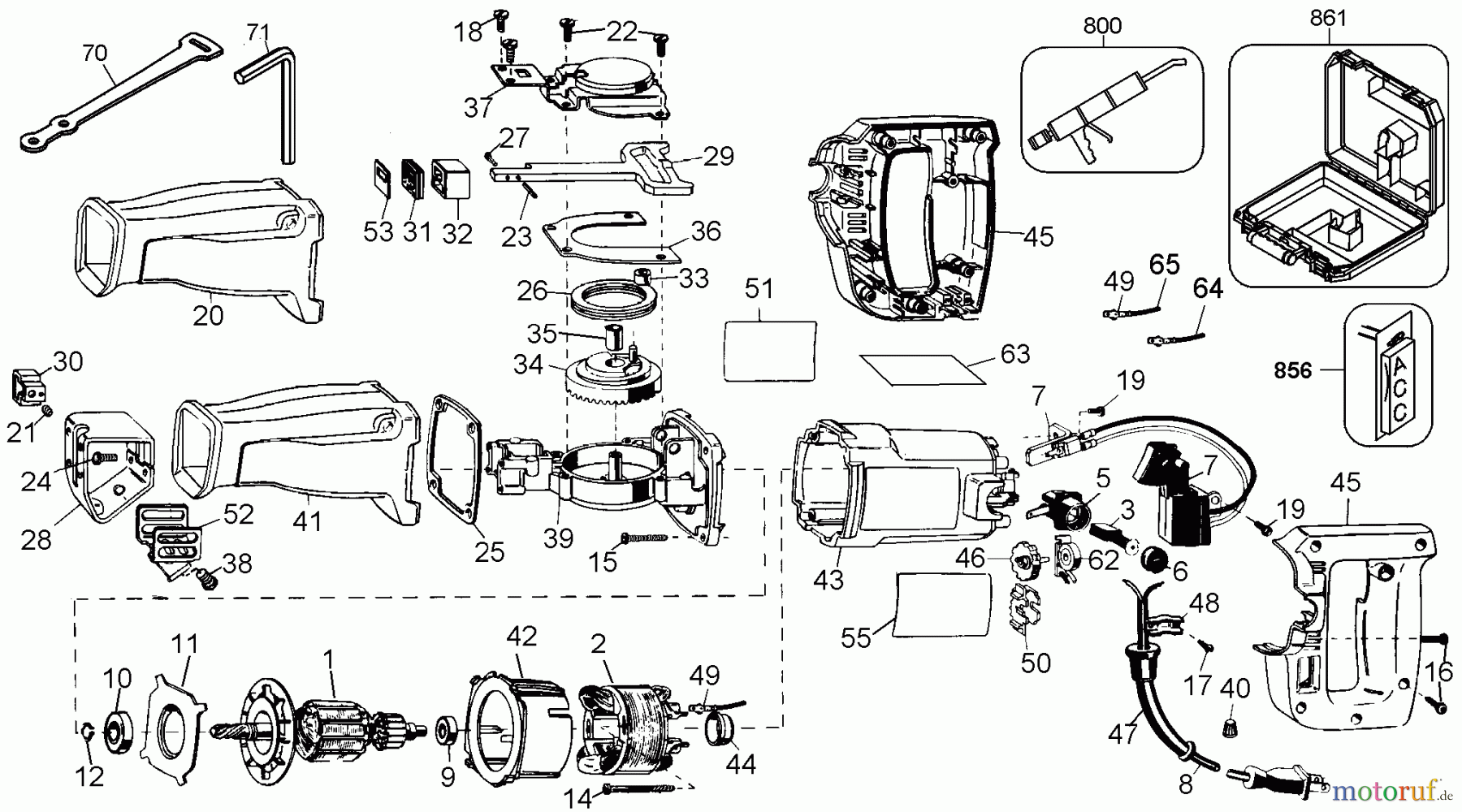  DEWALT HOLZARBEITEN SCHNEIDESÄGEN 220 VOLT RECIP SAW DW306K220 Seite 1