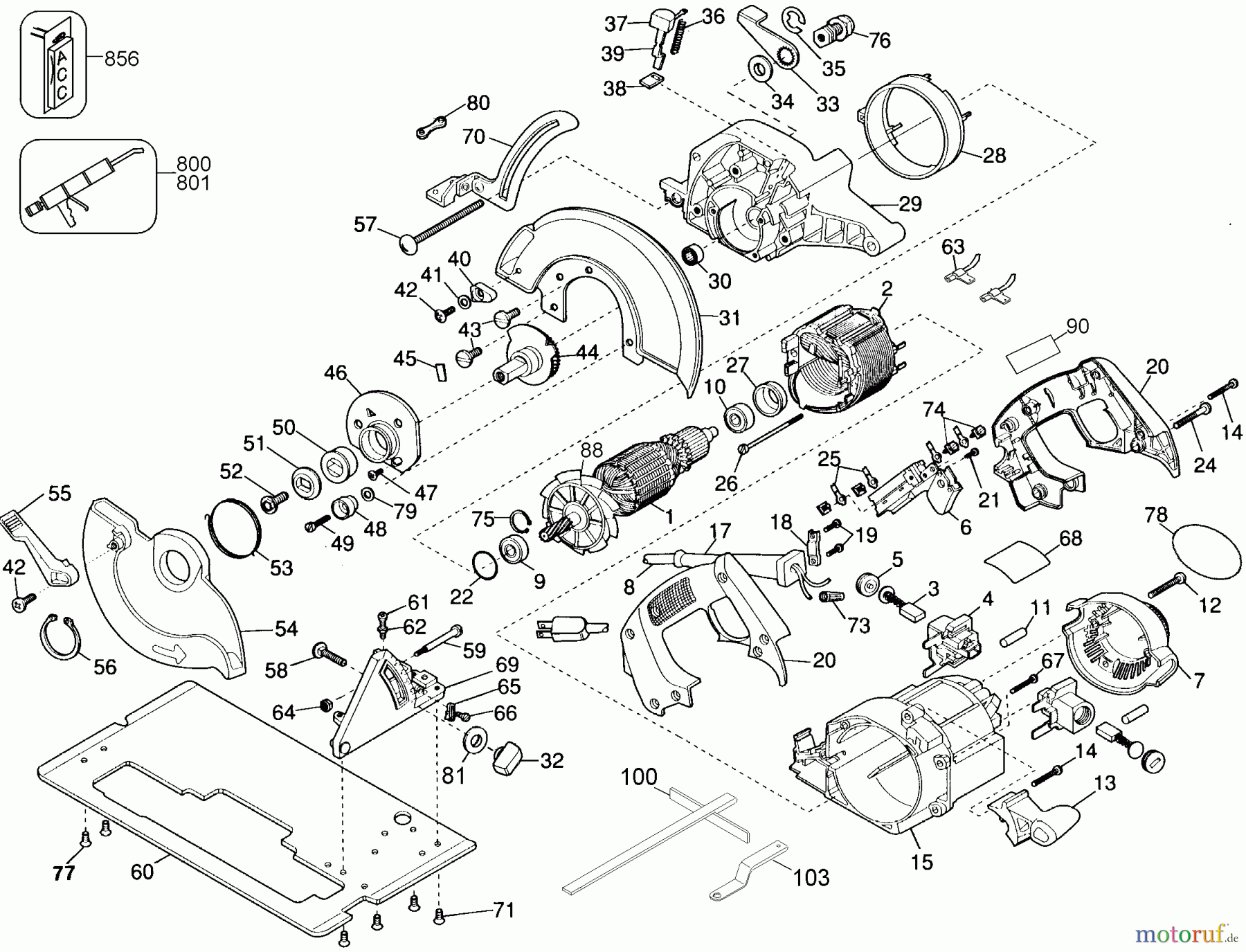 DEWALT Divers LTWT CIR SAW BRAKE DW362 Seite 1