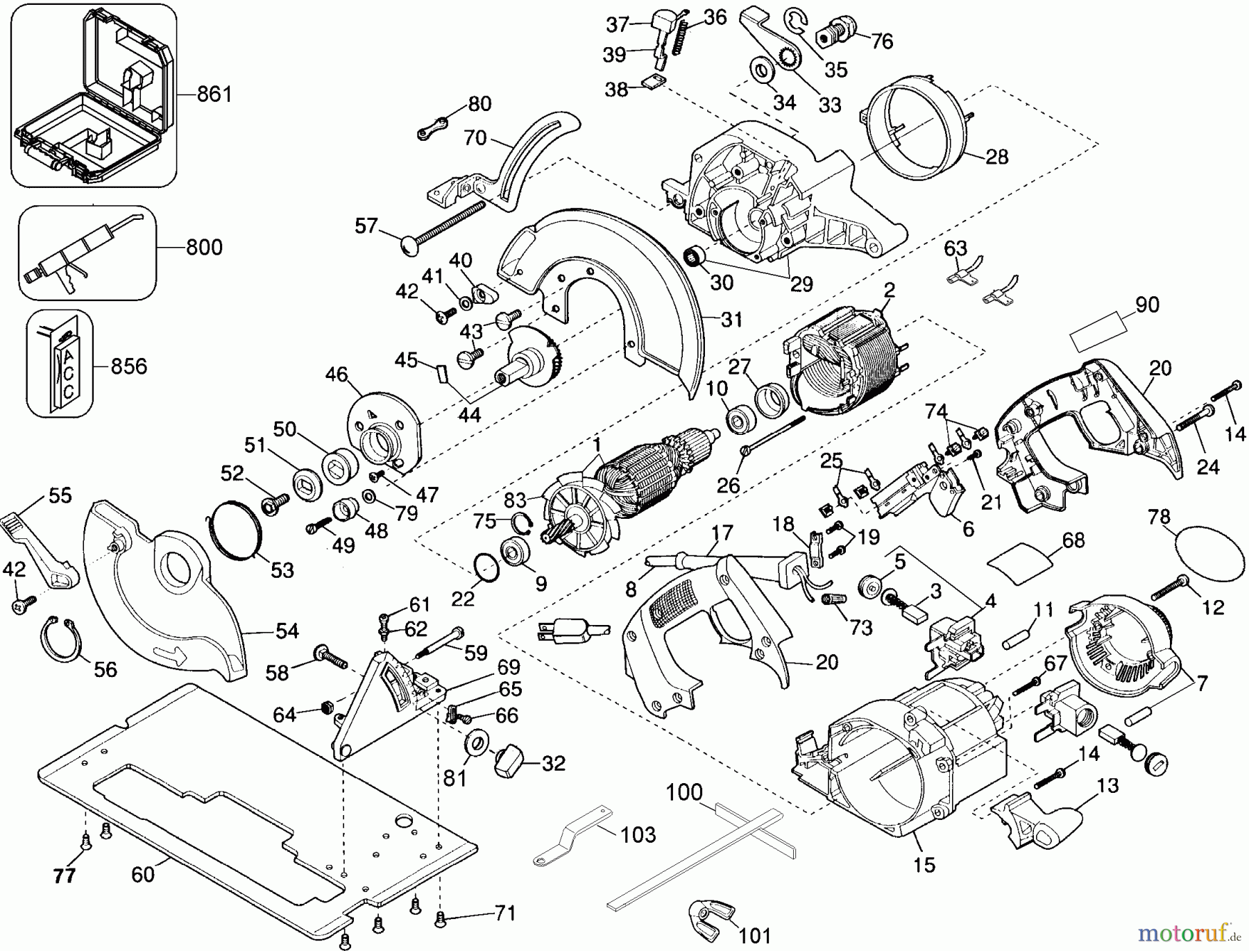 DEWALT Divers 7-1/4 CIR SAW W/BREAK/KIT DW362K Seite 1